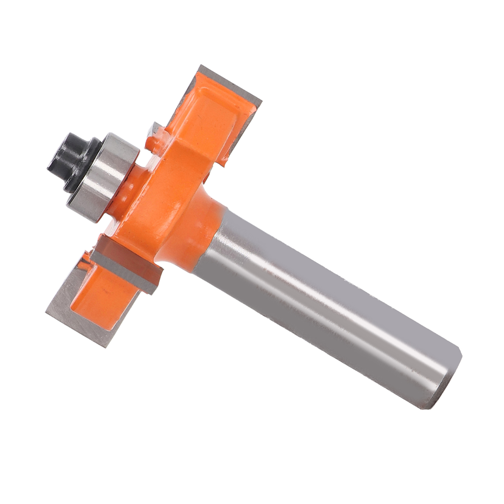 Nutfräser Mit 4 Klingen Aus Kohlenstoffstahl, Rückschlagsicher, 8-mm-schaft, Für Weichholz, Orange