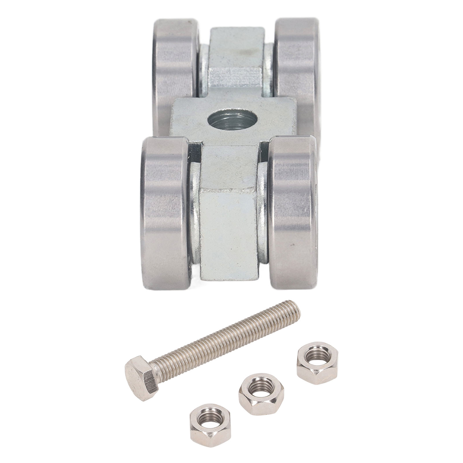 Vierrad-riemenscheibe Aus Edelstahl, Rillenkugellager, Kompakte Laufrolle, 4-rad-set Für Sackkarren, Schwerlastrolle