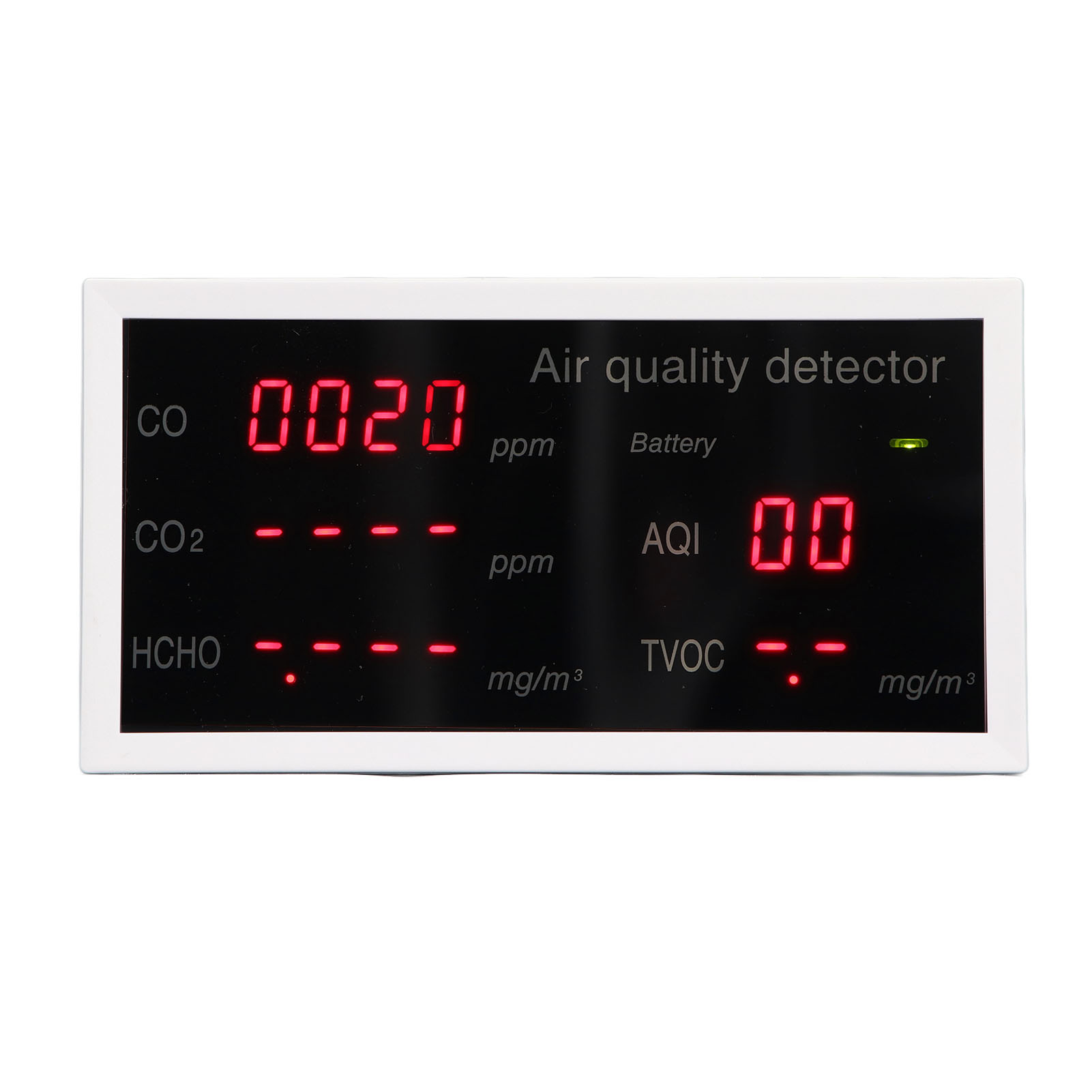 5-in-1-raumluftqualitätsmessgerät: Tragbarer Kohlenmonoxid-analysator, Umweltsensor, Schadstoffmessgerät Mit Digitalanzeige (pm2,5, Hcho, Co2).