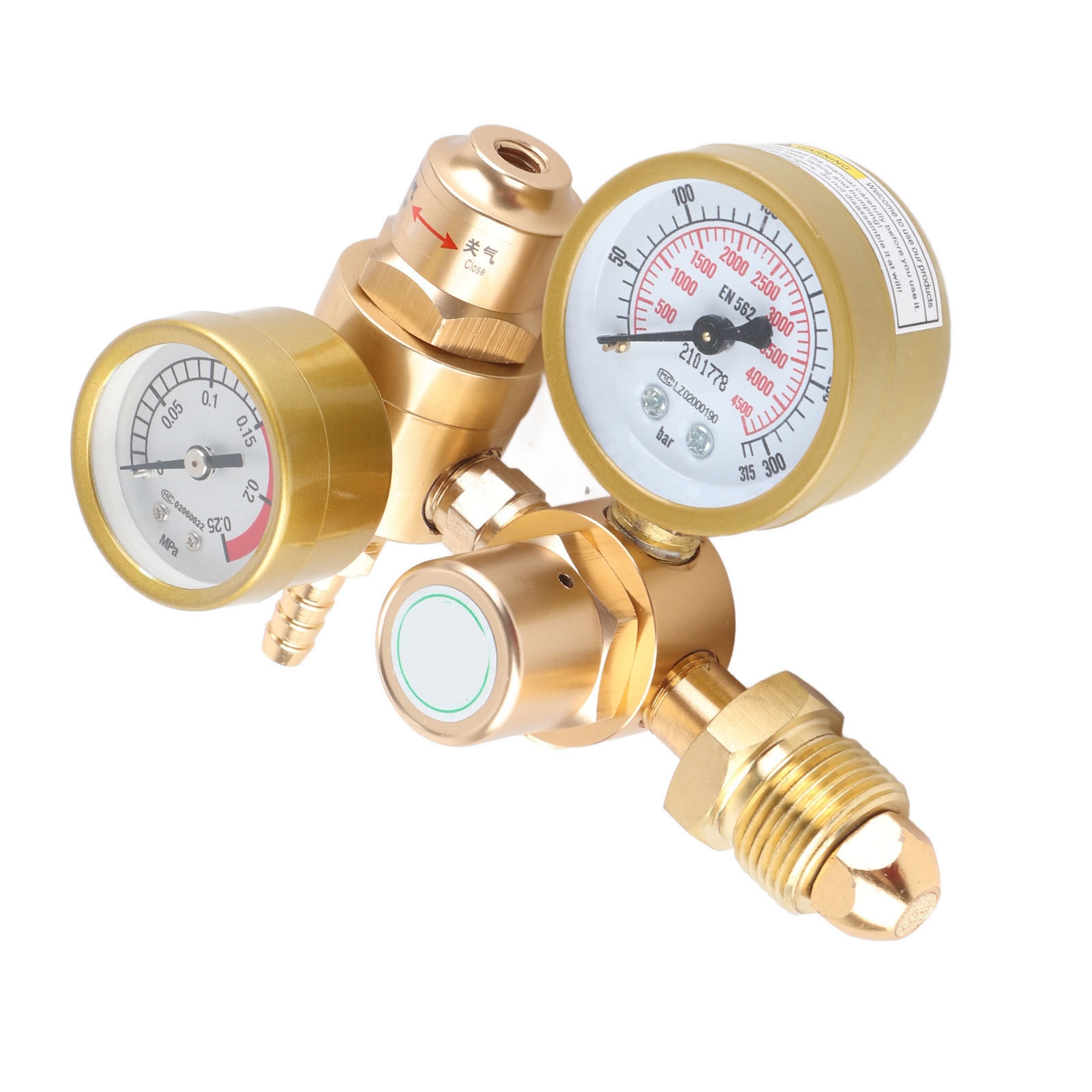Argon-/co2-gasregler, Manometer, Durchflussmesser Für Wig/mig-schweißen, 4500 Psi, Druckminderungsventil, 1/4-zoll-ausgang, 25 L/min