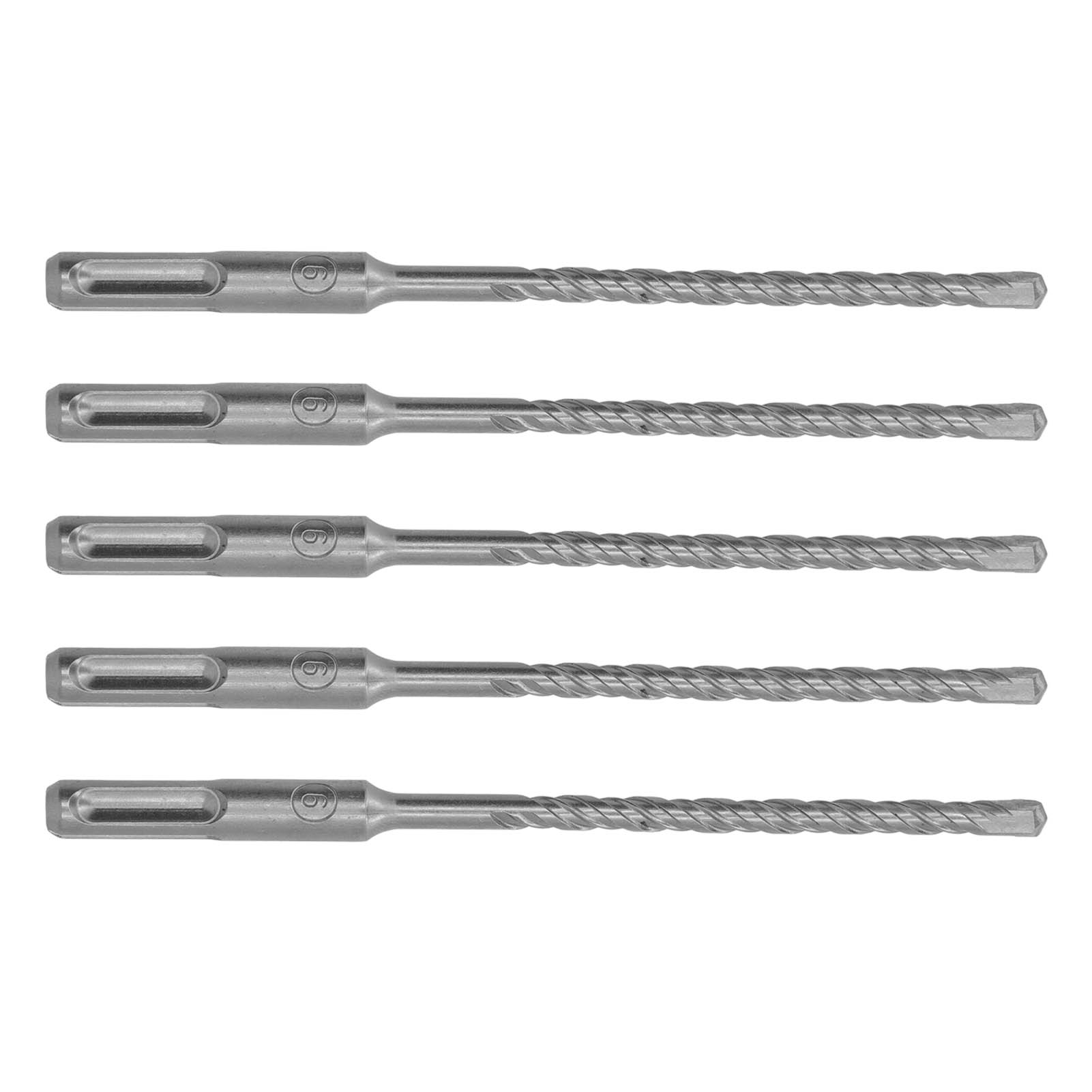 6 Mm Hartmetall-betonbohrer, 5 Stück 160 Mm, Selbstzentrierender Meißelbohrer, Sds-plus-bohrer Für Ziegelstein, Zentrierspitze, 2 Schneiden, Schlagbohrer.