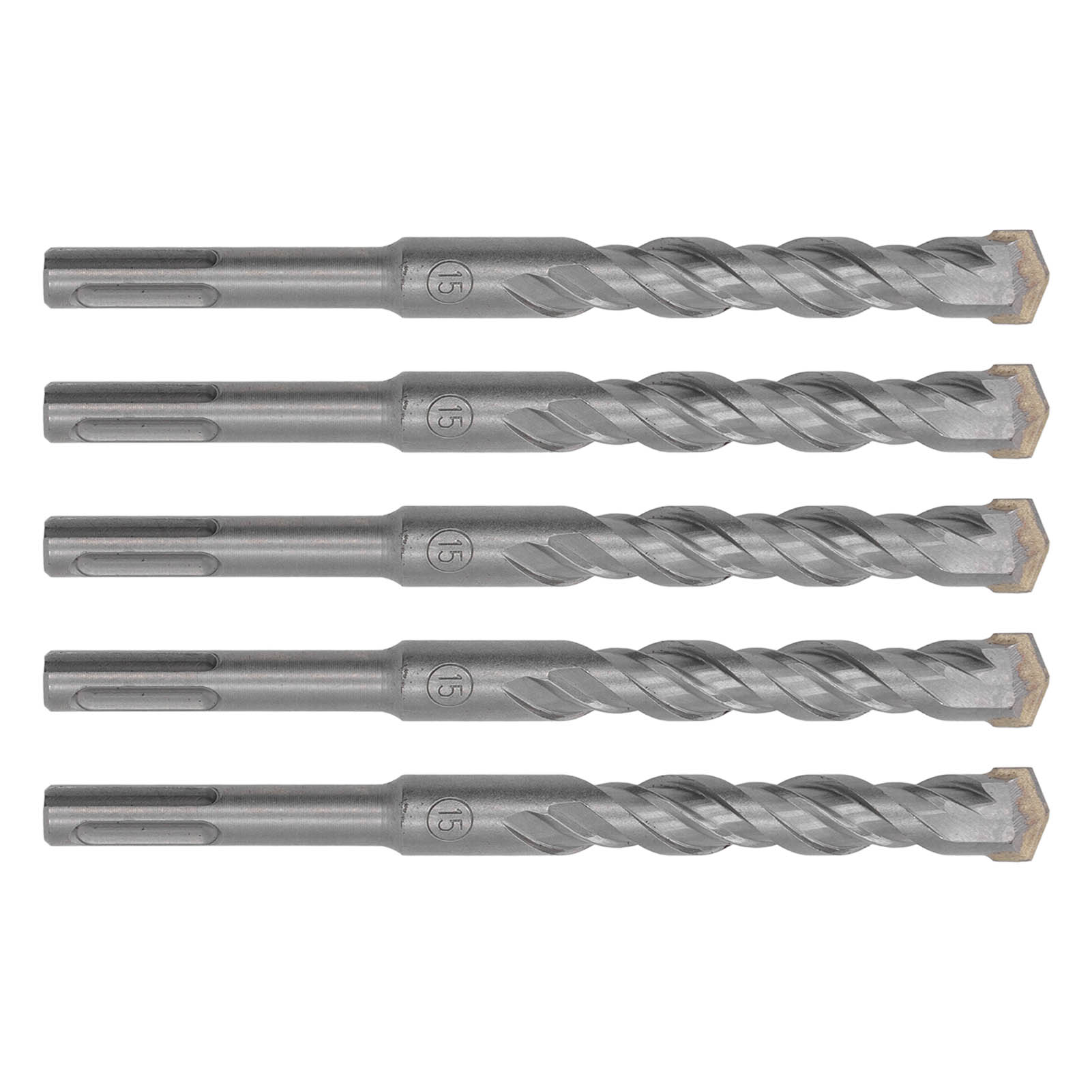 15-mm-betonbohrer, 5 Stück, Selbstzentrierende Hartmetallspitze, 160 Mm, 2 Schneiden, Für Ziegel, Stein, Mauerwerk, Schlagbohrmaschine