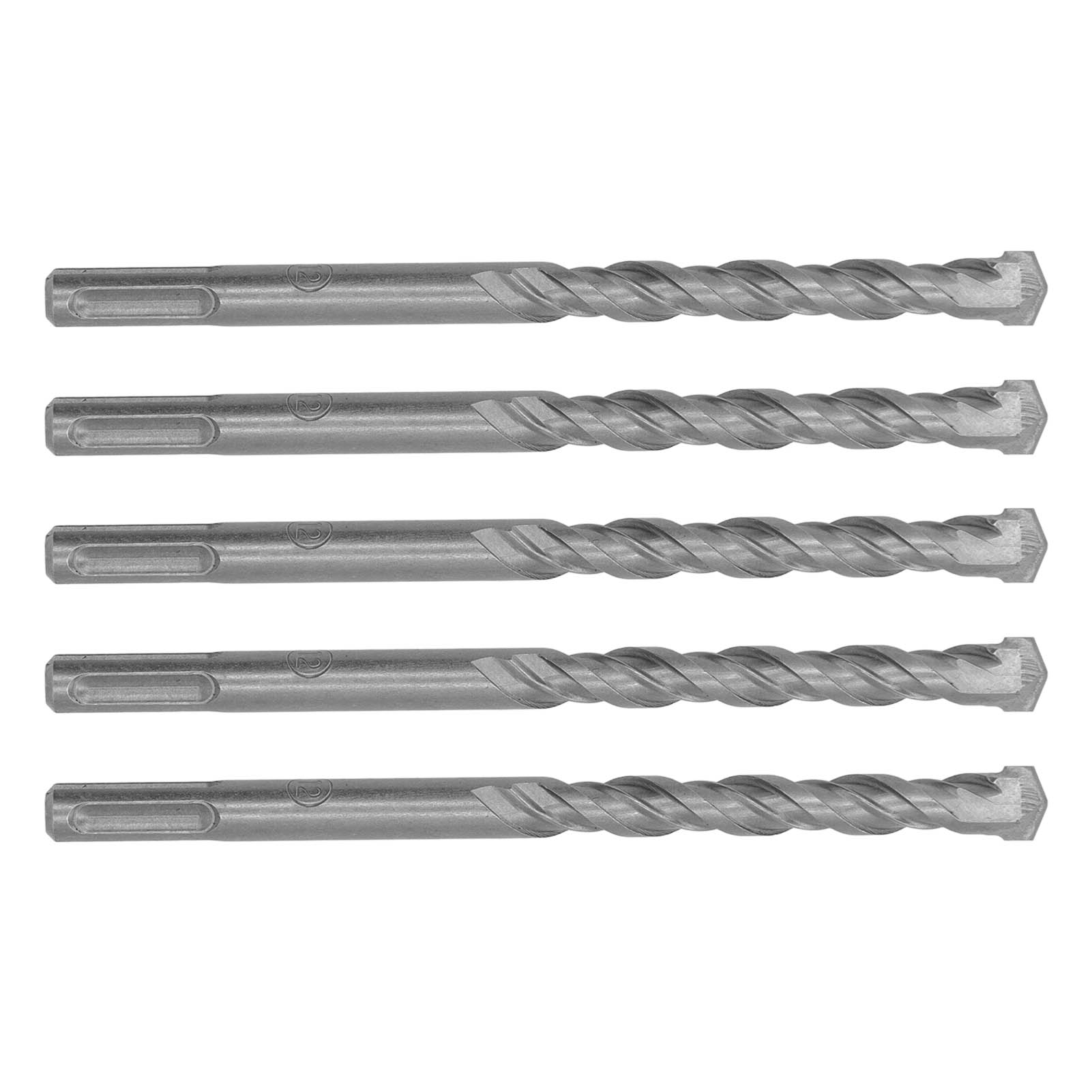 Satz Mit 5 Sds-plus 160mm Meißelbohrern, Selbstzentrierender Hartmetallspitze, Zweischneidig Für Beton, Ziegel Und Stein, Ø 12mm/0.47in.