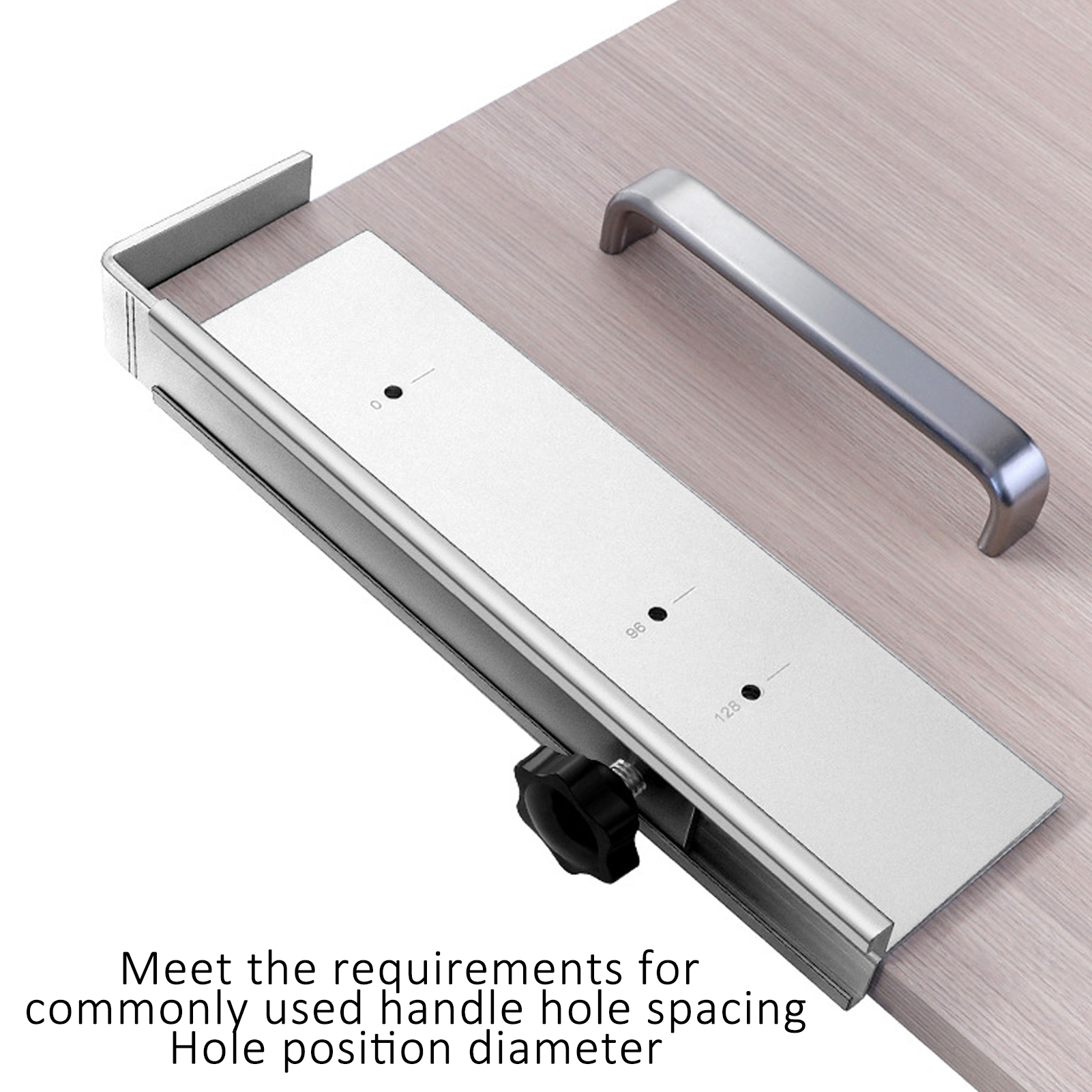 Verstellbarer 7-loch-stanzer Mit Griff Aus Aluminiumlegierung, 2-stufig Ausziehbare Positionierungshilfe Für Schränke Und Möbel