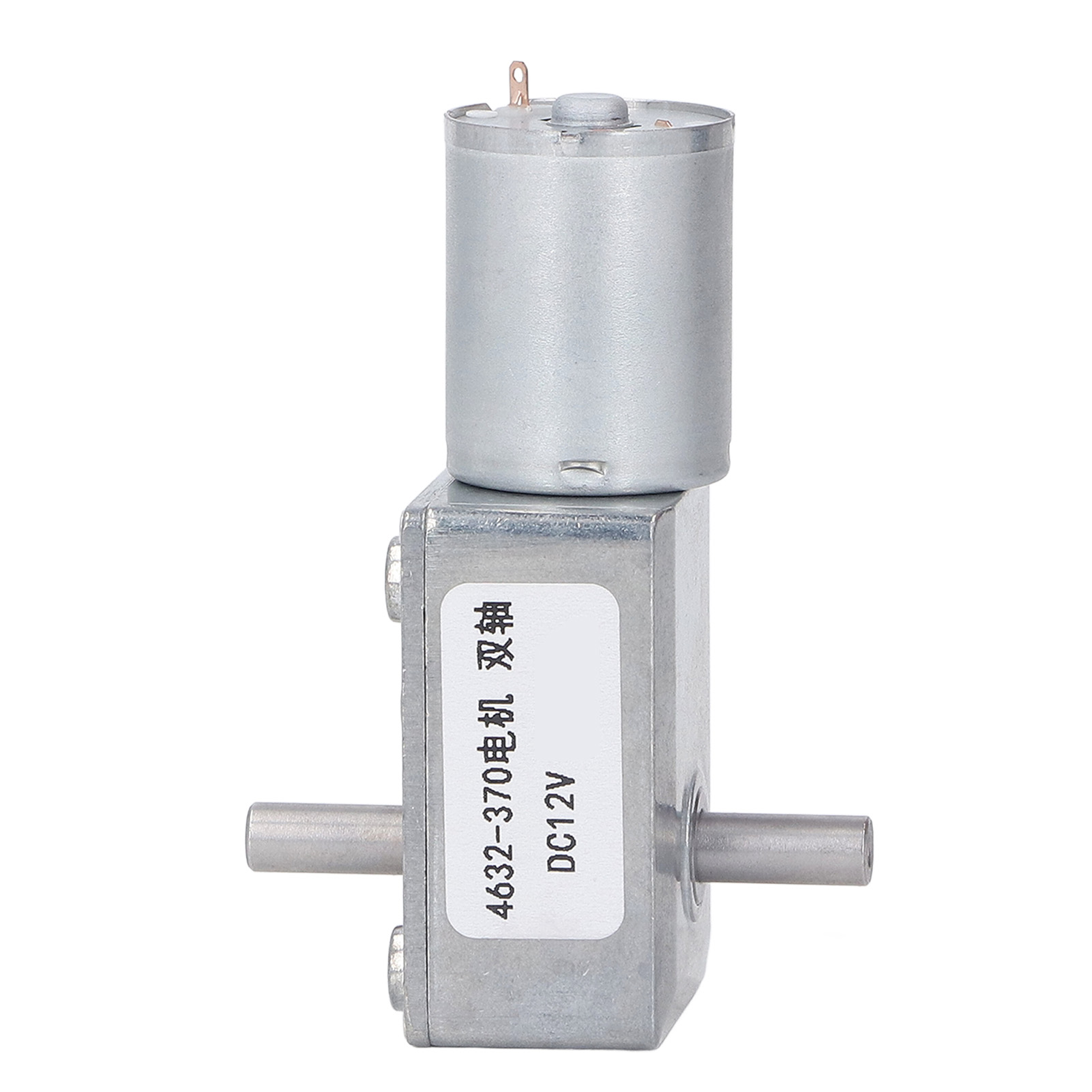 Selbsthemmender Doppelwellen-getriebemotor (cw/ccw), Aluminiumlegierung, Messingwicklung, 12-v-gleichstrom-untersetzungsgetriebe, 90 U/min