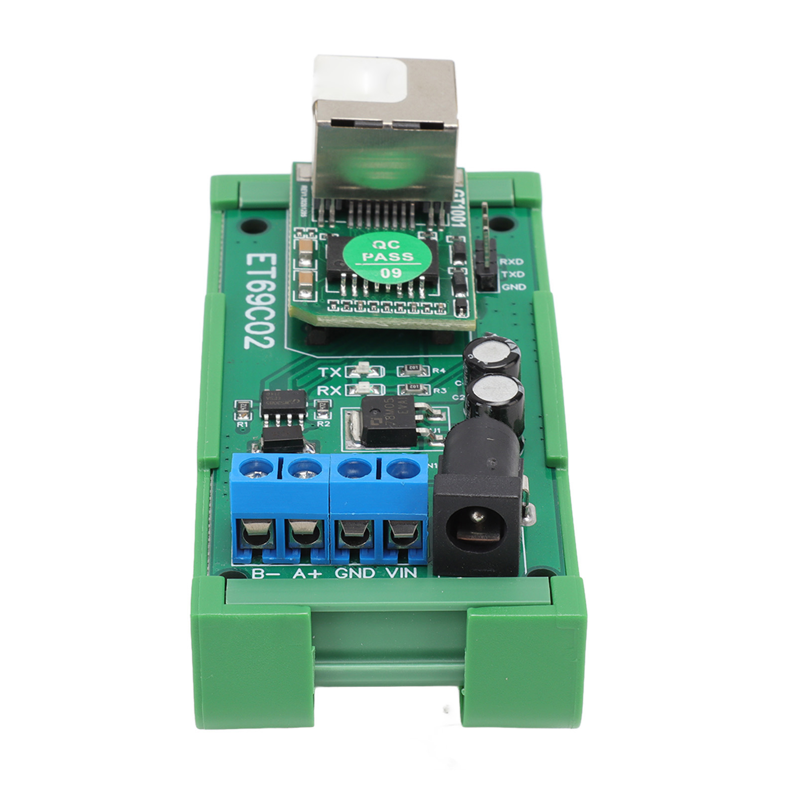 Rs485 Ethernet-konverter 9600 Bps Tvs-überspannungsschutz Tcp Udp 12v Modulgehäuse