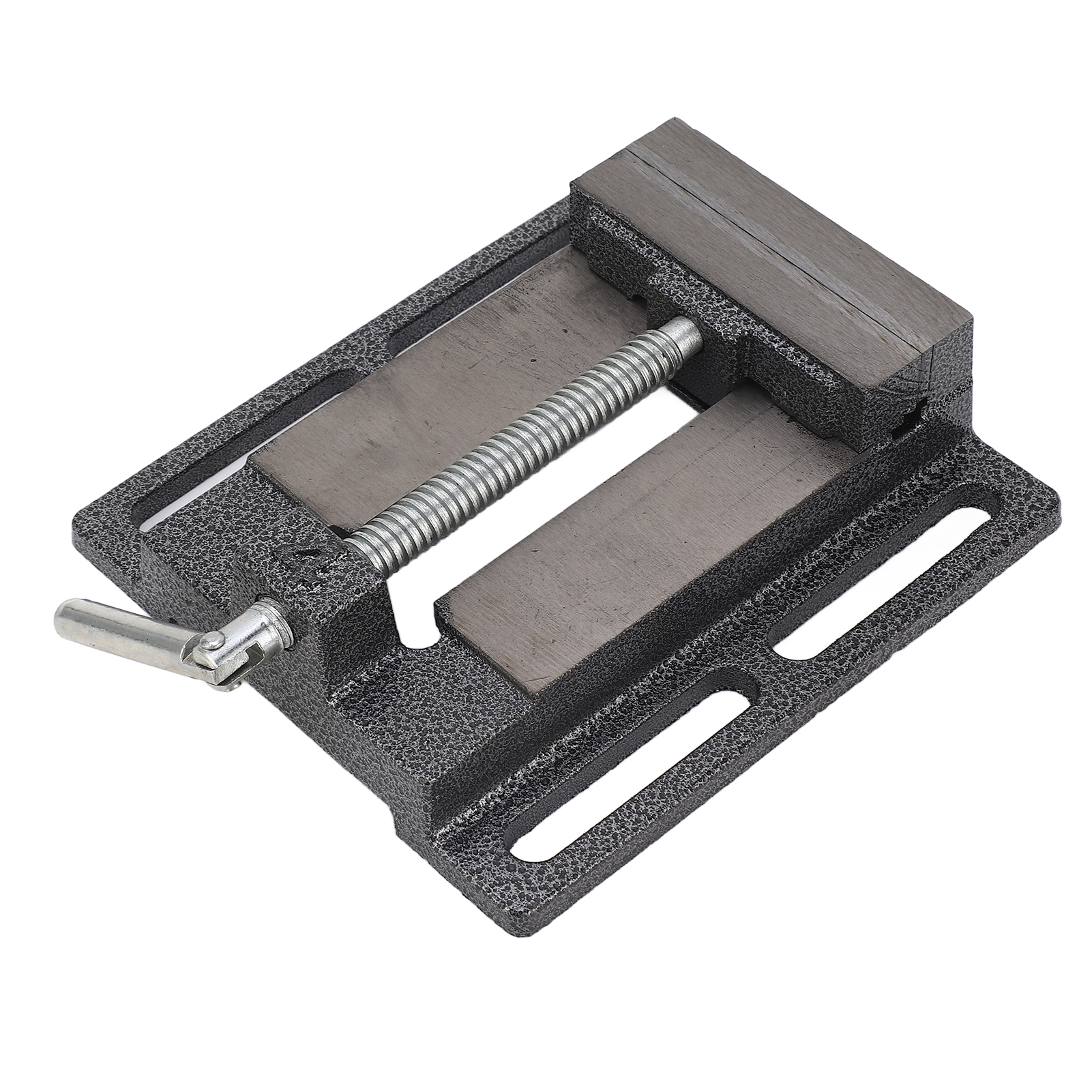 Schraubstock Aus Kohlenstoffstahl, 4 Zoll Backenöffnung, Flache Backen Zum Spannen Von Hardwareteilen, Robuster Werkstattschraubstock.