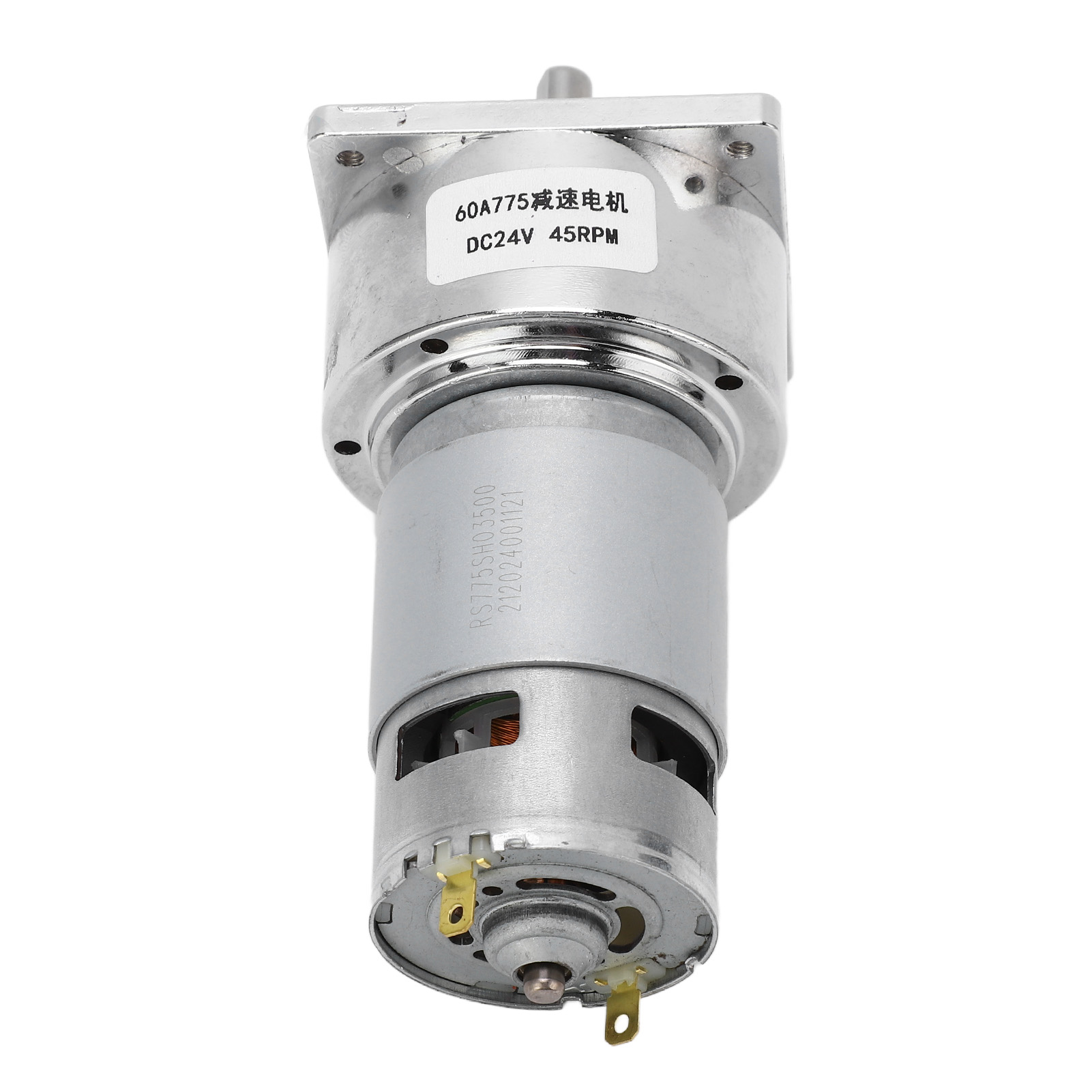 Selbsthemmender Gleichstrom-getriebemotor, Gehäuse Aus Aluminiumlegierung, Spule Aus Messing, Schneckengetriebe-mikromotor, 24 V, 3,8 A, 45 U/min, Drehmoment 21,2 Kg·cm