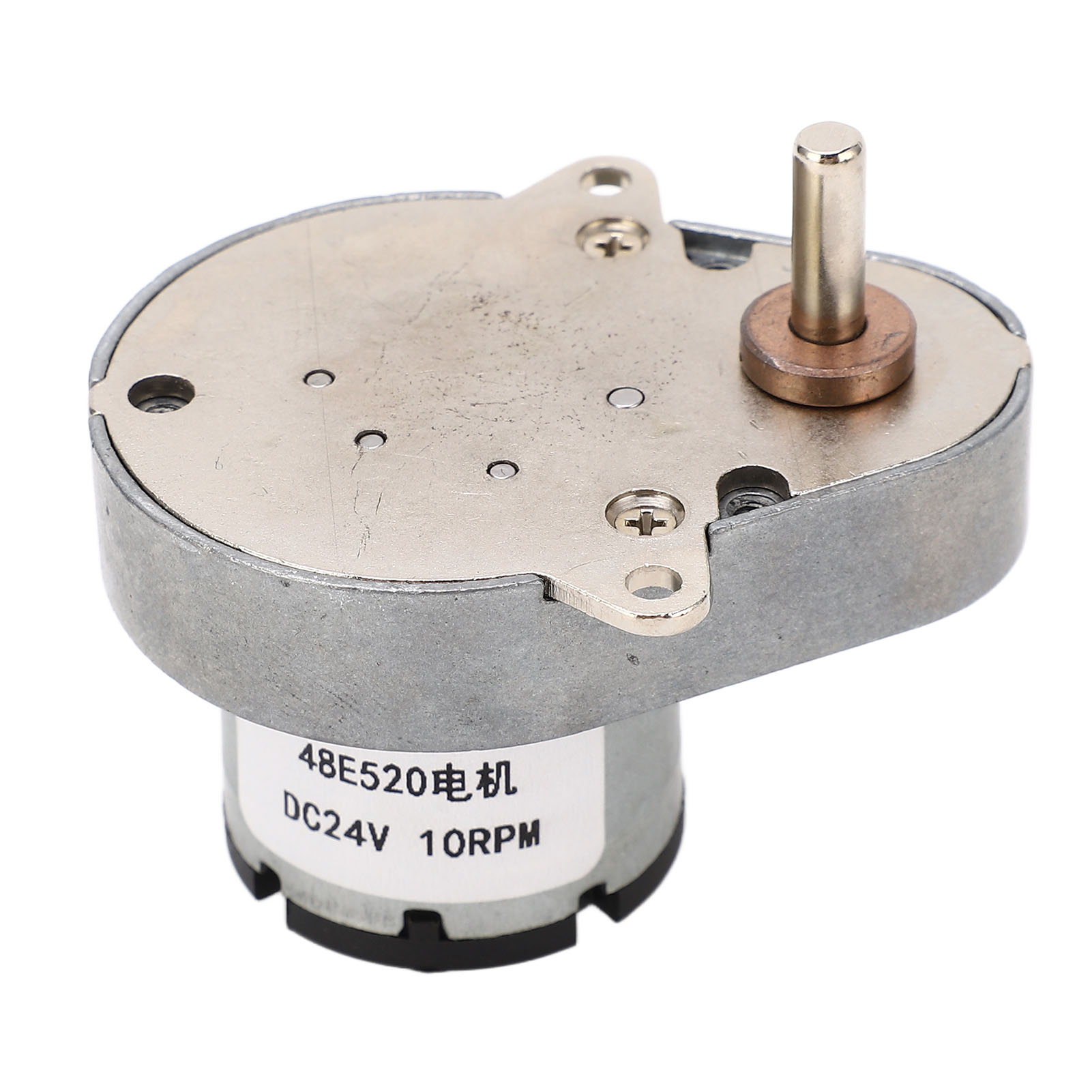 24-v-gleichstrom-getriebemotor Mit Selbsthemmung, Aluminiumlegierung, Elektrisches Untersetzungsgetriebe Mit Messingspule 48e520, 10 U/min