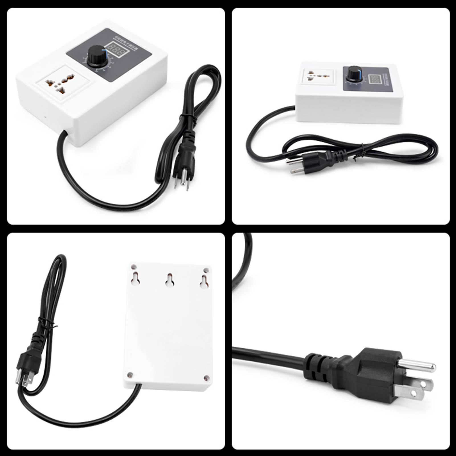 Scr-spannungsregler, Drehzahlregler, Leistungsregler 110–240 V 2000 W Mit Eu-stecker Für Heizungen Und Motoren