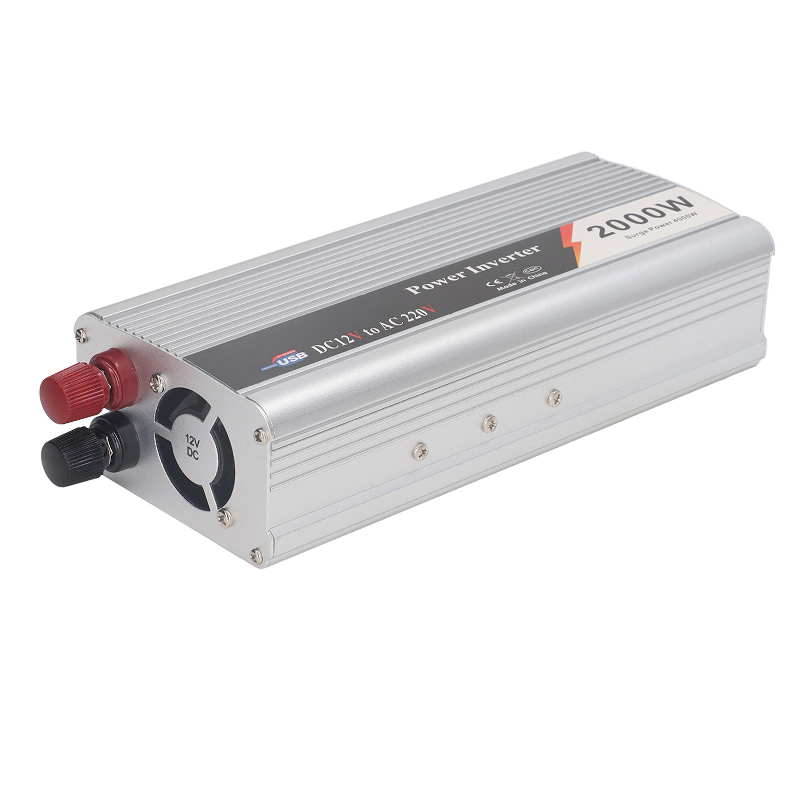 2000w 12v Auf 220-230v Stromwandler Mit 5v Usb-ausgang, Reiner Sinus-wechselrichter Für Auto Und Camping.