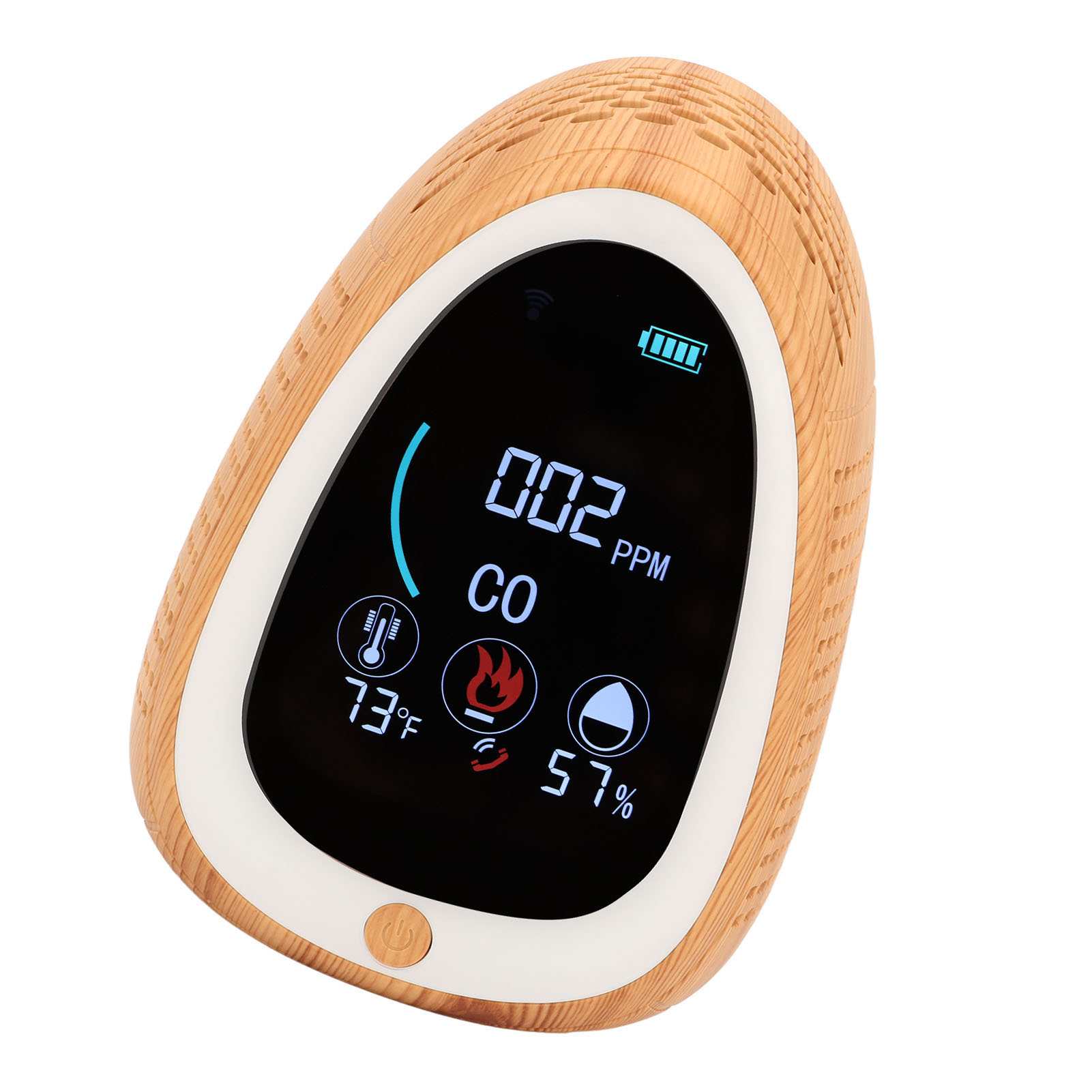 Innenraumluftqualitätsdetektor Mit Temperatur- Und Feuchtigkeitsalarm, Co2-überwachung, Eingebauter Batterie, Dc 5v 2a, Präziser Umweltsensor Für Zuhause.