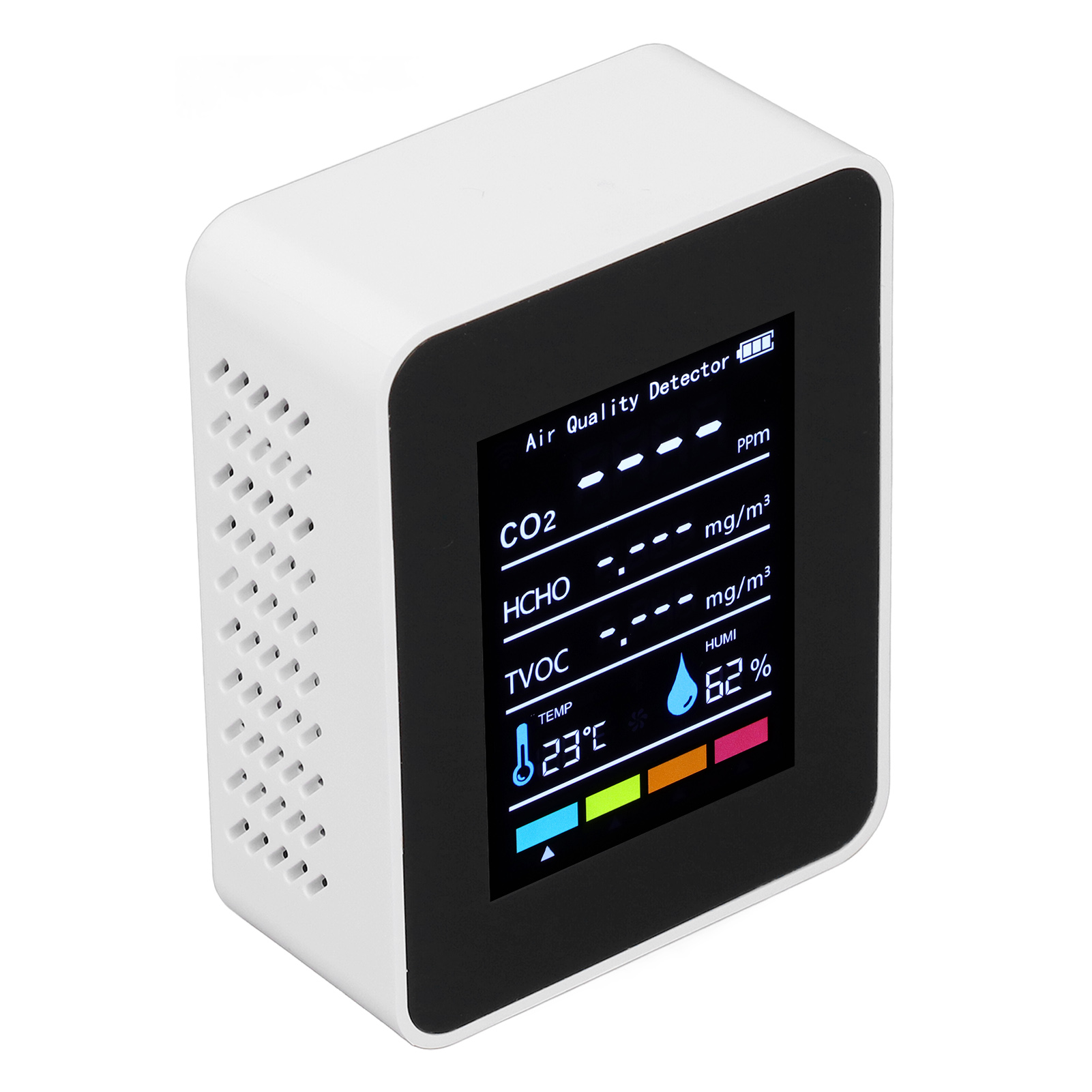 Co2-sensor, Luftqualitätsdetektor, Weißer Halbleiter, Hohe Auflösung, Einstellbare Helligkeit, Umweltmonitor, Genauigkeit