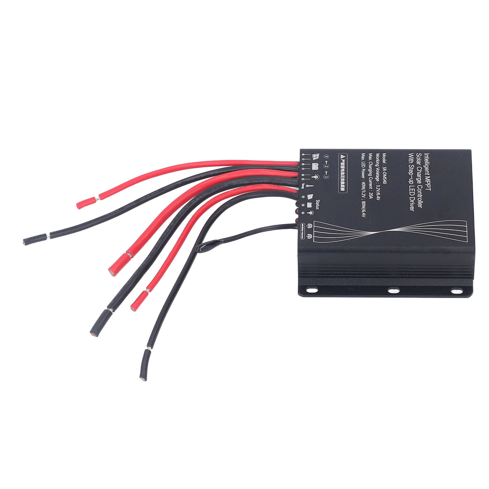 20a Mppt-solarladeregler, Ip67 Wasserdichter Batterieregler, 40w-80w Panel, 3,2v 6,4v Led-treiber, Robustes Gehäuse.