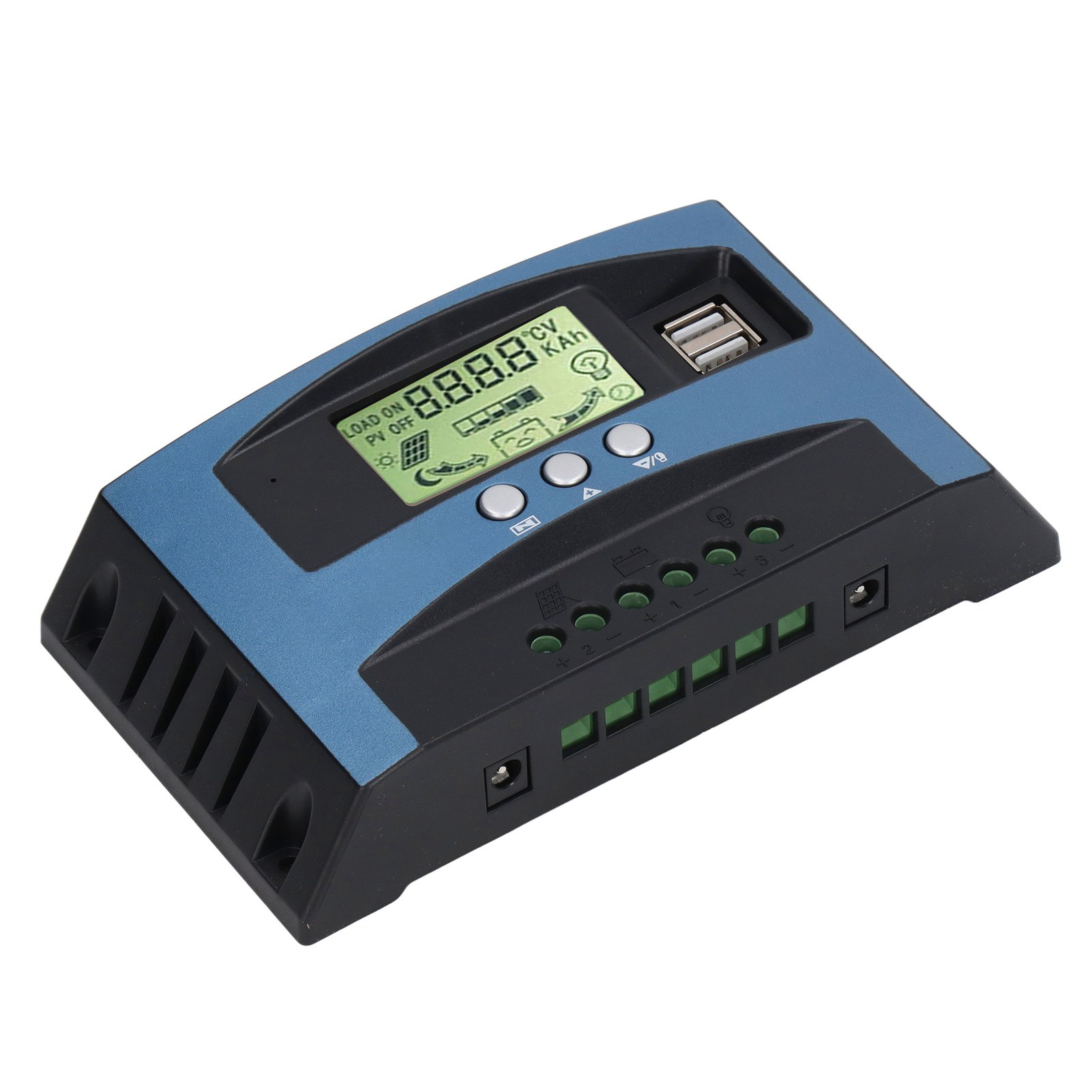 30a 12v/24v Mppt-solarladeregler Mit Automatischer Erkennung, Lcd-bildschirm, Zwei Usb-ausgängen Und Einstellbarem Solarleistungsregler