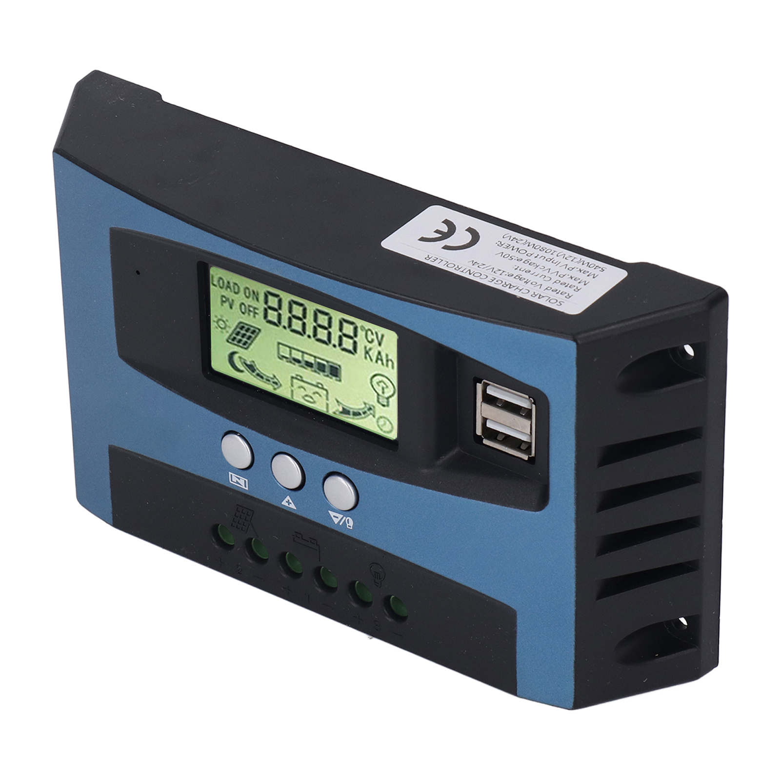 50a Mppt 12v/24v Solarladeregler, 3-phasen-regler Mit Solarmodul-batterieschutz, Intelligentes Ladegerät