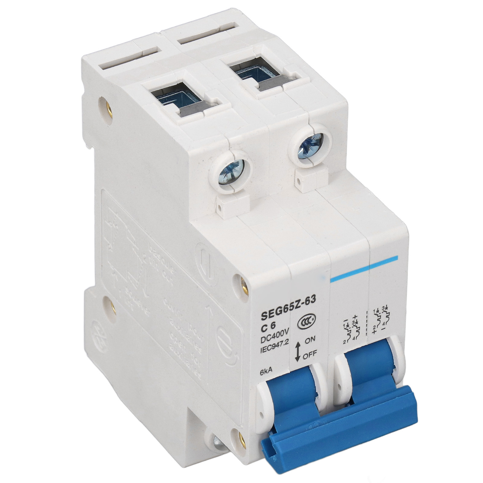 Miniatur-luftschalter C6 6a 2p 6ka 400v Für Photovoltaik-solarmodule Und Netzsysteme