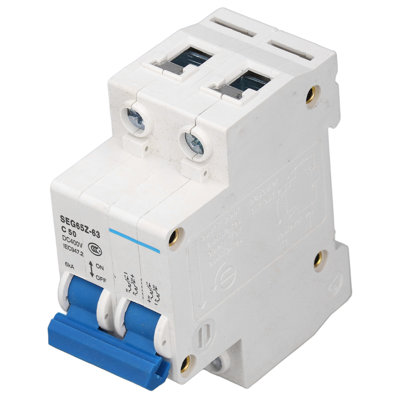 Miniatur-leistungsschalter 2p 6ka 400v Ac C50 50a, Luftschalter Für Solarmodule Und Photovoltaikanlagen, Schutzschaltung