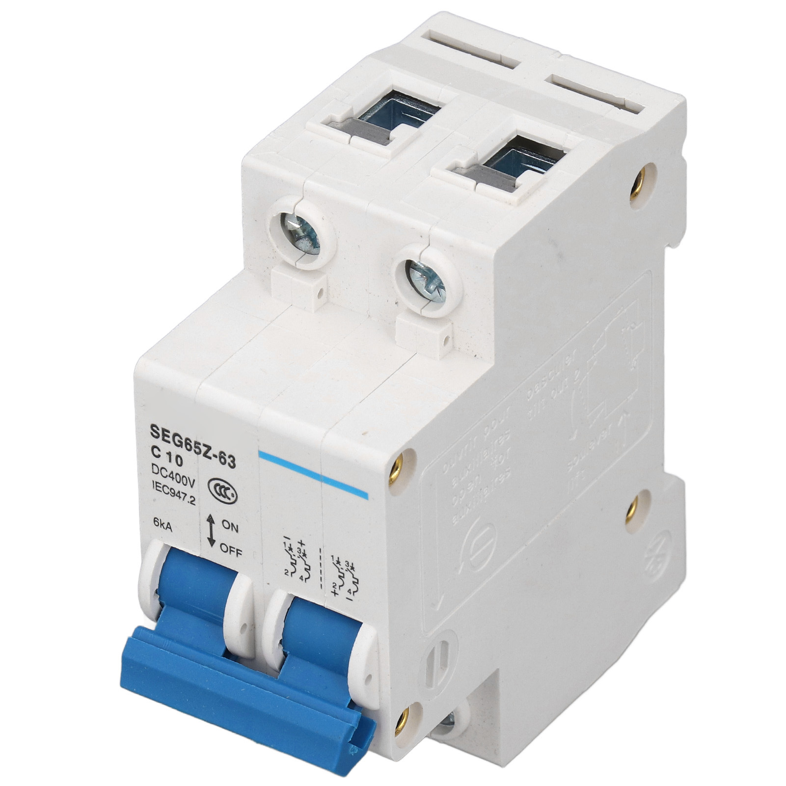 Miniatur-2p 6ka 400v Ac C10 10a-leistungsschalter, Pneumatischer Schalter Für Photovoltaik-solarmodule Und Netzsysteme