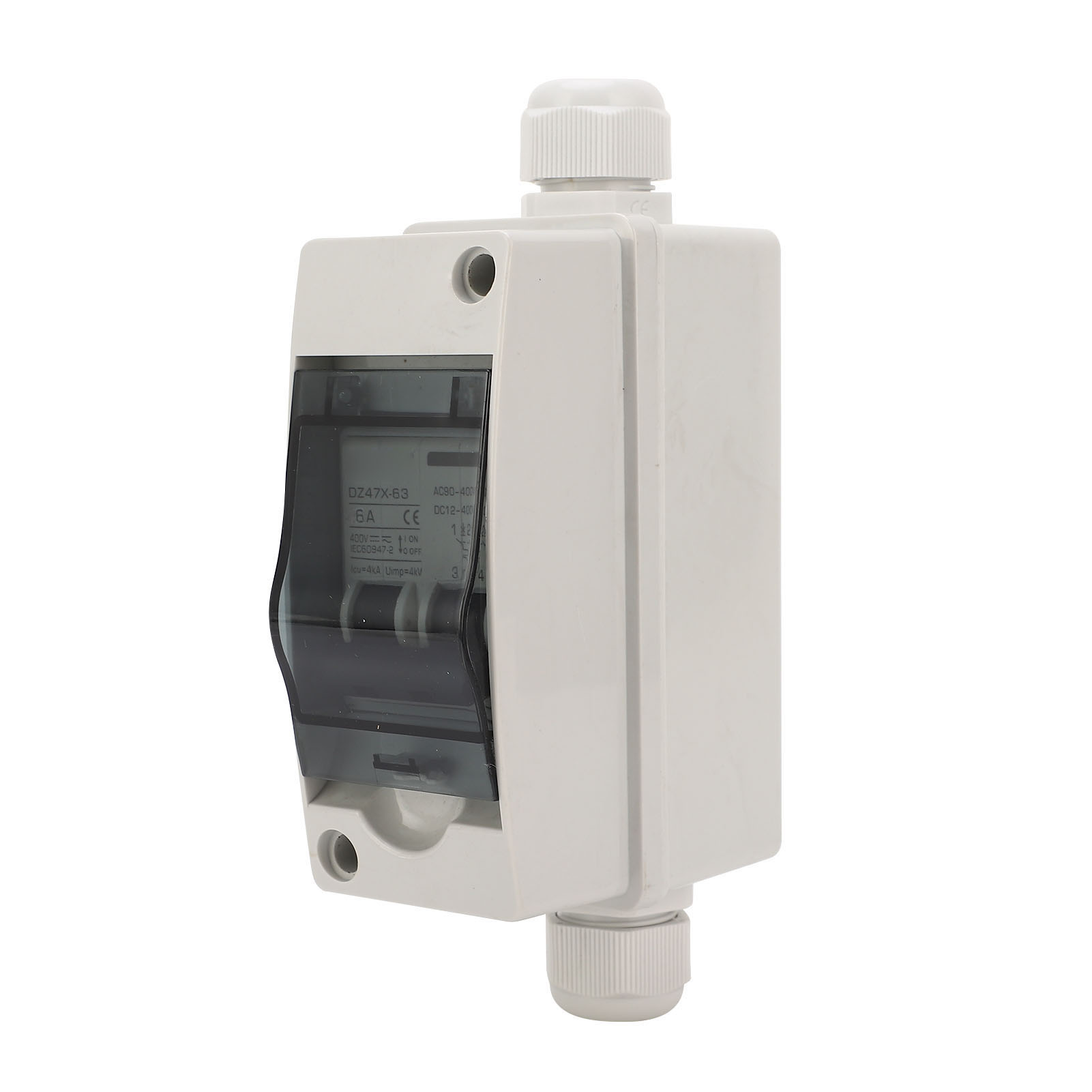 6a Ip65 Solarbetriebener Außentrennschalter, Kleiner Modularer Leistungsschalter Mit Din-schienengehäuse, Dc12-400v Ac90-400v