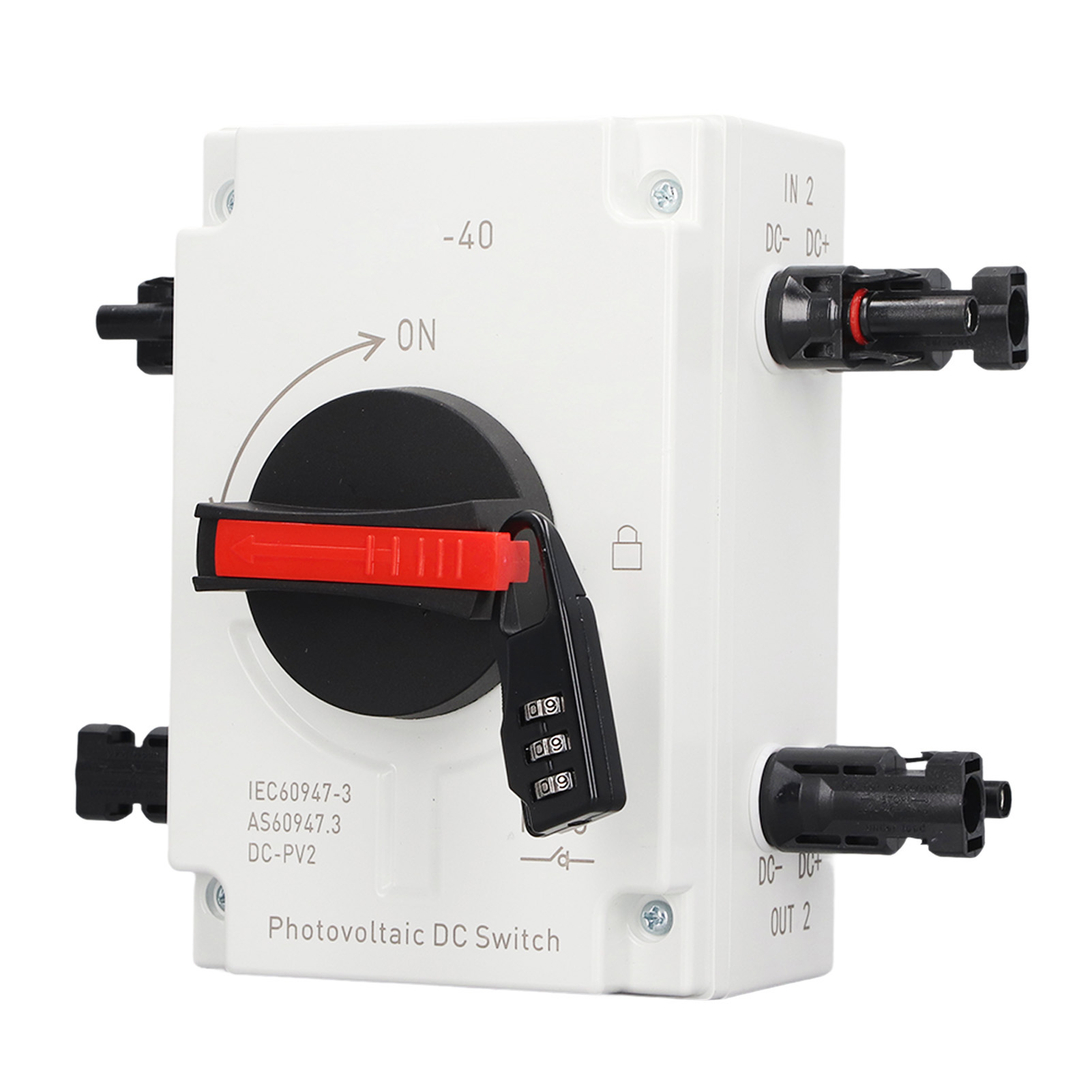 Dc Pv 1200v 32a 4p 2 Eingänge 2 Ausgänge Ip66 Wasserdichter Trennschalter Für Solarmodule, Lastumschalter