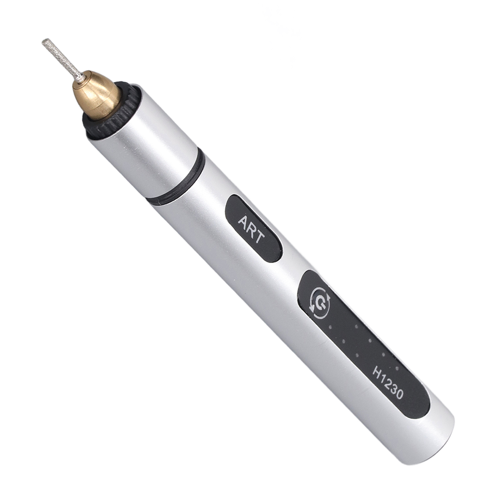Elektrischer Gravierstift Aus Aluminiumlegierung, Mini-graviergerät Für Unterwegs, Wiederaufladbar Über Usb 5v, Silberfarben, Mit 4 Spitzen