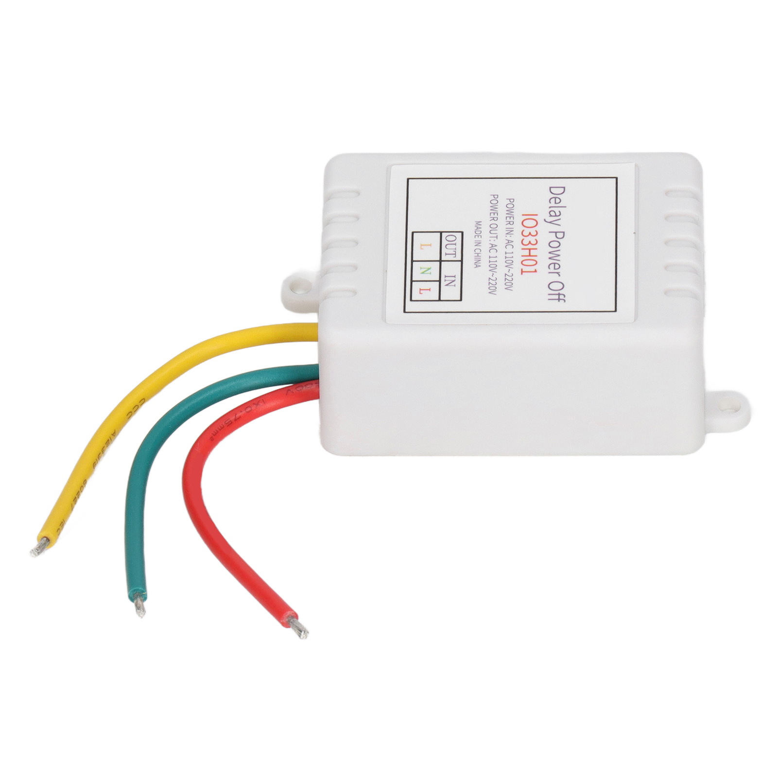 Einstellbarer Zeitverzögerungsschalter Mit Gehäuse, 1-kanal-ausgangsrelais, 110–220 V Timerverzögerung Für Automatische Steuerung