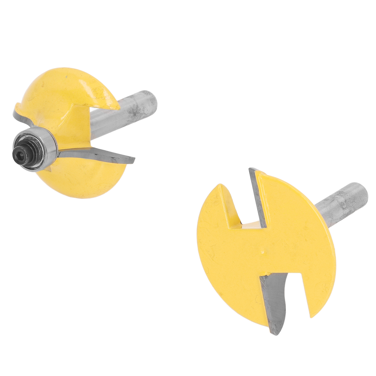 Set Aus 2 Holzfräsern Mit 8-mm-schaft, Schalenschablone, Hartmetall, Fräse, Kopierfräser, Holzbearbeitungswerkzeug, 8 Mm, Legierter Stahl.