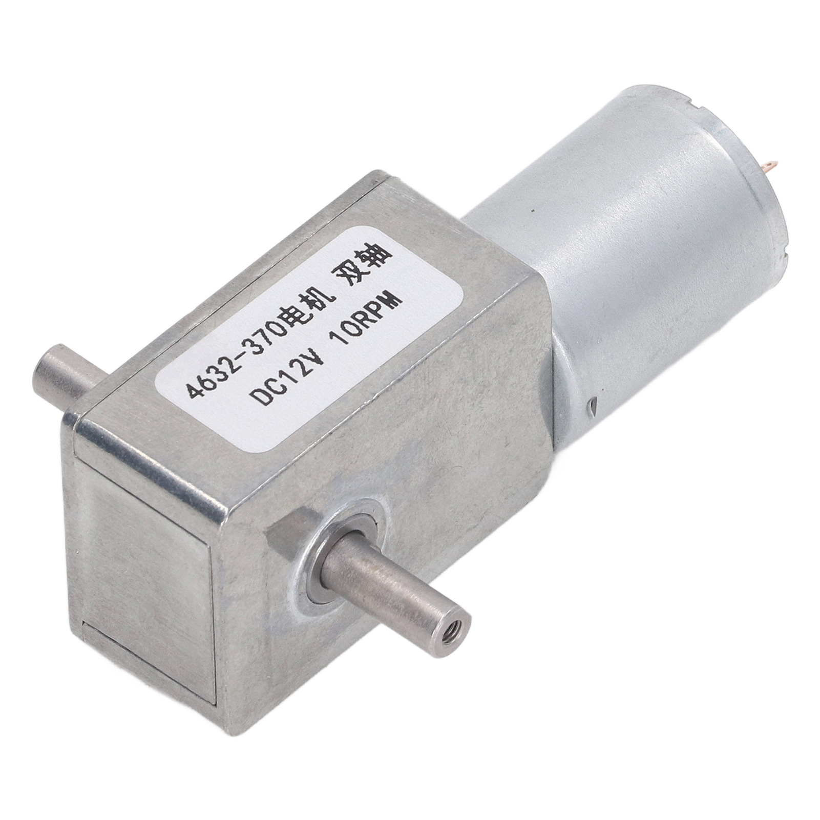 Turbo Worm 12v Dc Getriebemotor, Hohes Drehmoment, 10 U/min Mikro-untersetzungsgetriebe, Doppelwelle, Für Elektrowerkzeuge, Robustes Getriebe.