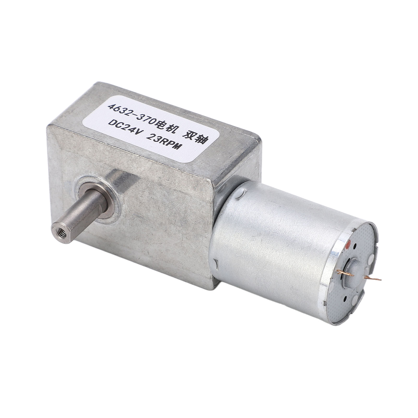Schneckengetriebemotor 4632 370, Doppelwelle Aus Aluminium Und Messing, Mini-turbomotor Für Elektrolüfter, 24 V Dc, 23 U/min