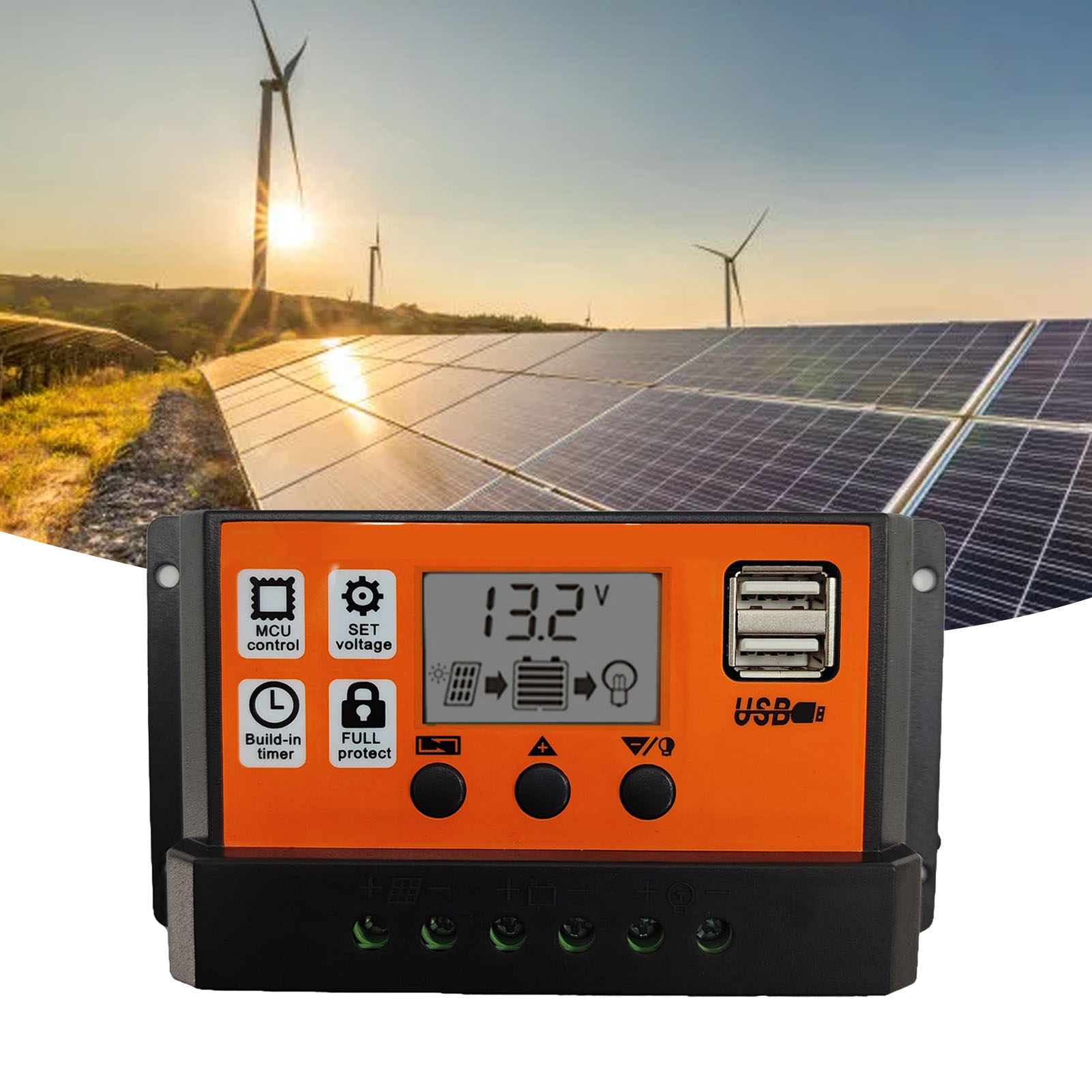 12v 24v 30a Solar-laderegler Mit Led-anzeige, Entlade- Und Laderegler Für Photovoltaikanlagen, Solarmodule Und Batterien