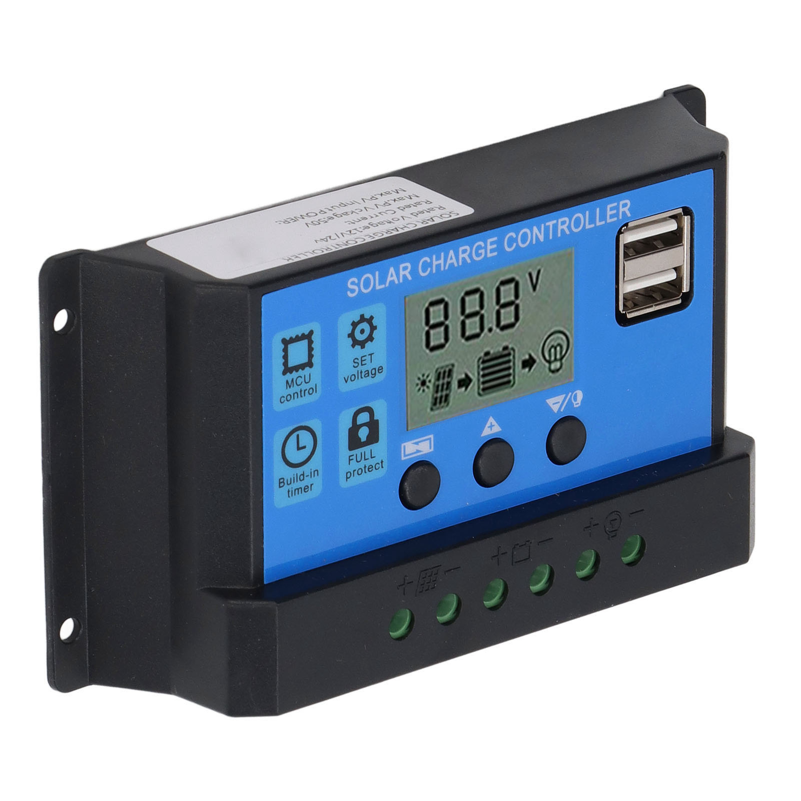 100a 12v/24v Pwm-solarladeregler Mit Lcd-display, Mppt-photovoltaikregler, Batterieladegerät Für Wohnmobile Und Heimsolaranlagen