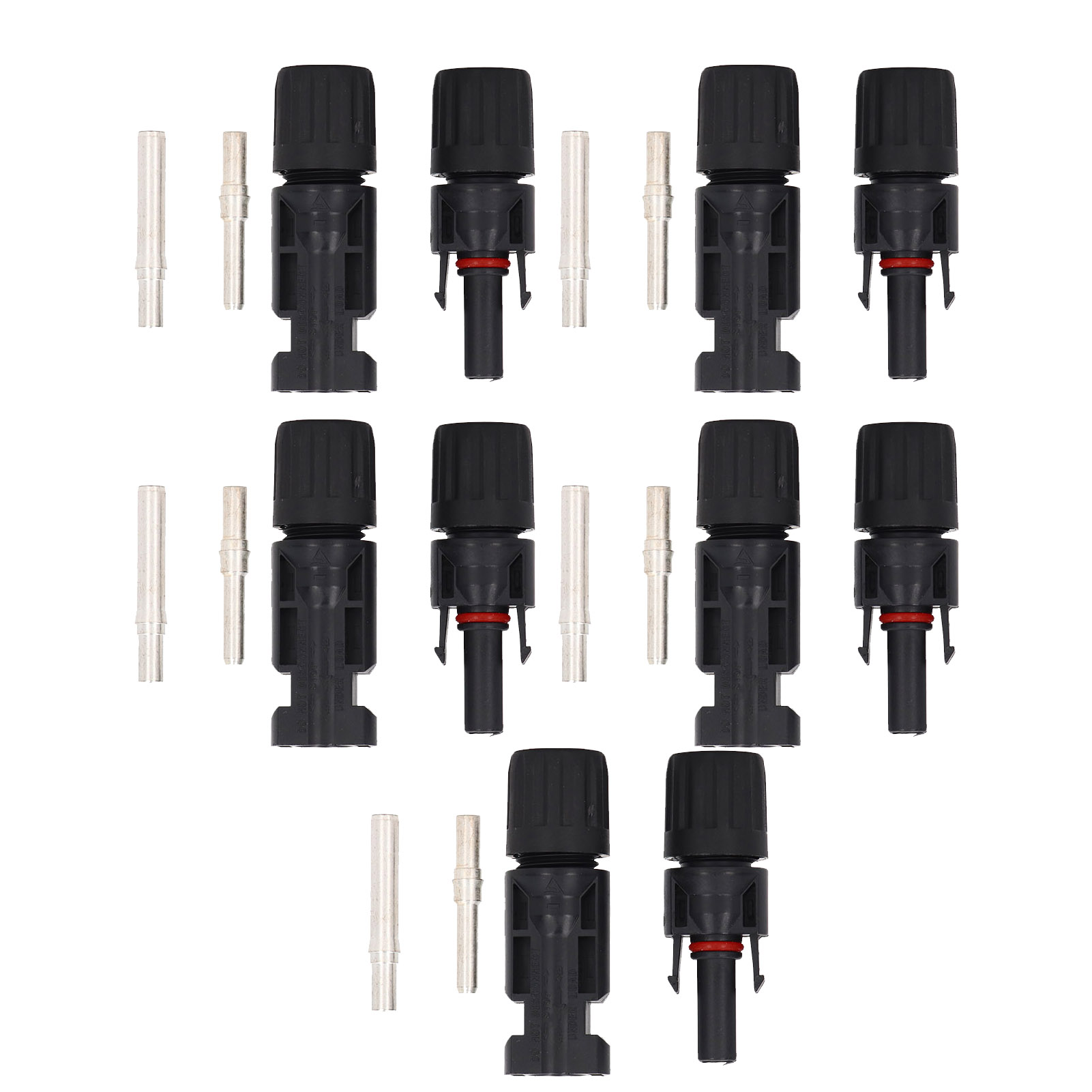 Ip67 Wasserdichter Solarstecker, 5 Steckerpaare (männlich/weiblich), 1000 V 45 A Hochspannungs-photovoltaik-modulkabelstecker