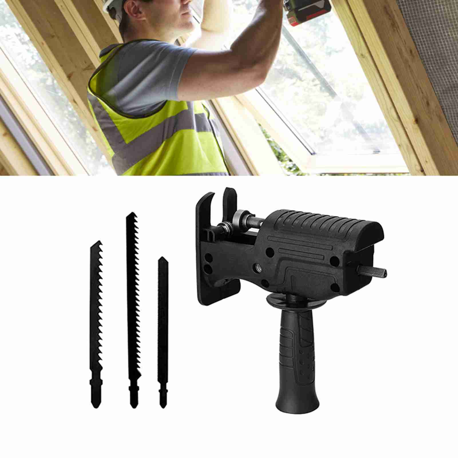 Adapter Für Säbelsägen Aus Kunststoff Zum Schneiden Von Stahl, Für Elektrische Bohrmaschinen, Holzbearbeitung, Universalfutter, Robustes Zubehör.