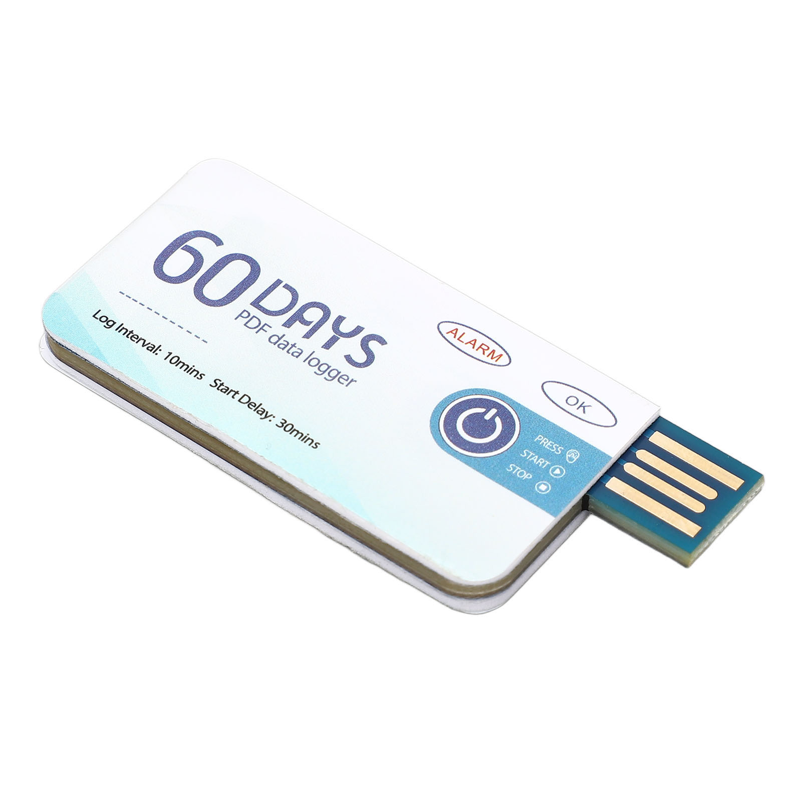Usb-temperaturrekorder Mit 10.000 Messwerten, Hochpräzise Tragbare Einwegsonde, Eigenständiger Wärmelogger Zur Überwachung.