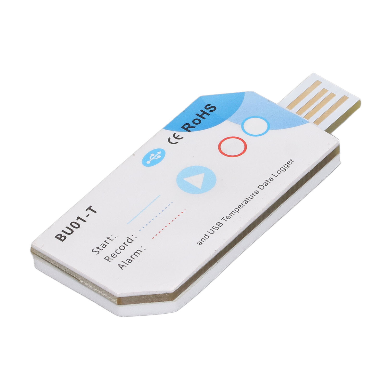 Usb-bluetooth-datenlogger Für Temperatur Und Luftfeuchtigkeit, 32.000 Datenpunkte, 120 Tage Speicherkapazität, Pdf-datei, Einwegmonitor