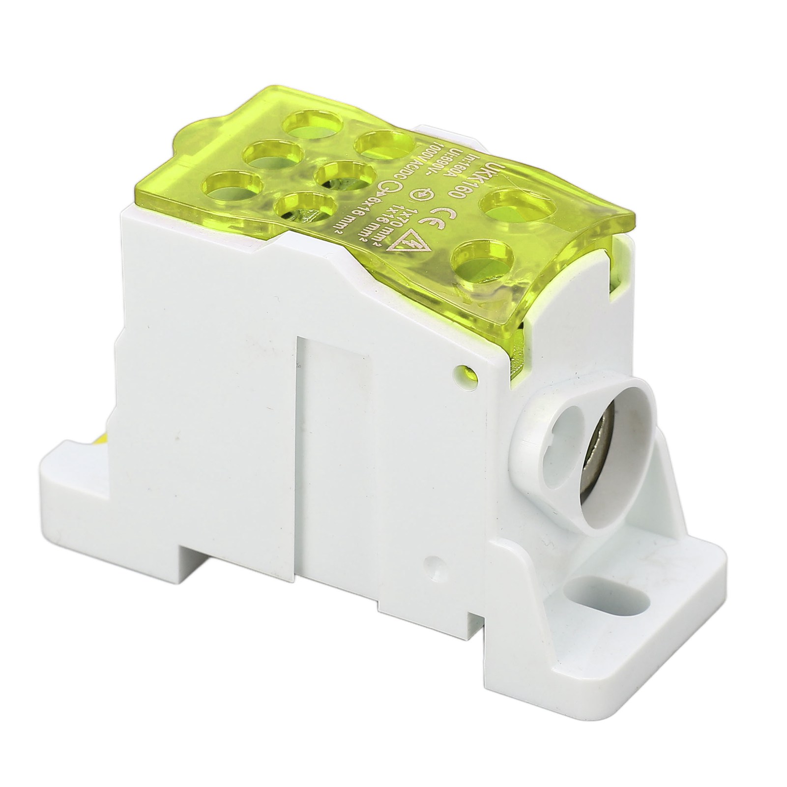 690v 160a Elektrischer Verteilerkasten, Din-schienen-anschlusskasten, Gelber Anschlusskasten Für Strom.