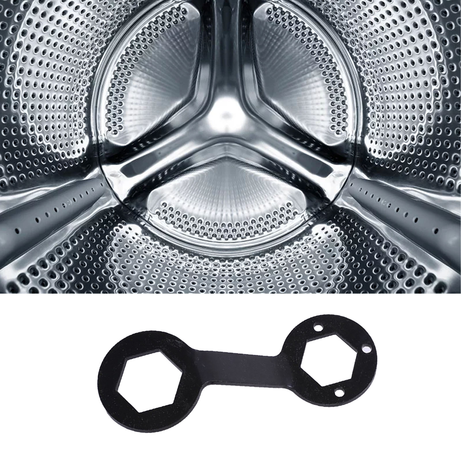 Waschmaschinenschlüssel, 5 Mm Dick, Hochfester Chrom-vanadium-legierungsstahl, Schwarzer Waschmaschinen-demontageschlüssel