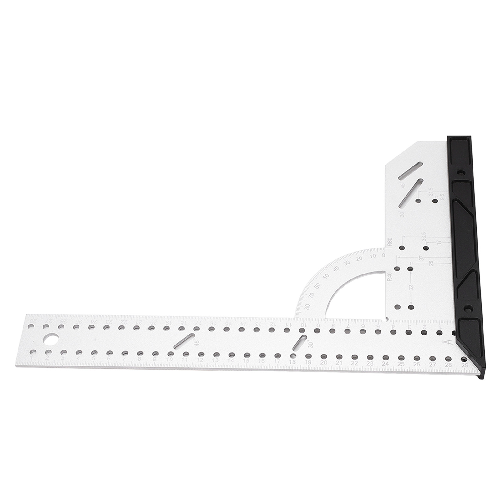 300 Mm Quadratisches Lineal Aus Aluminiumlegierung, Gut Lesbare Skala, Werkzeug Für Die Holzbearbeitung, Präzisionswinkel