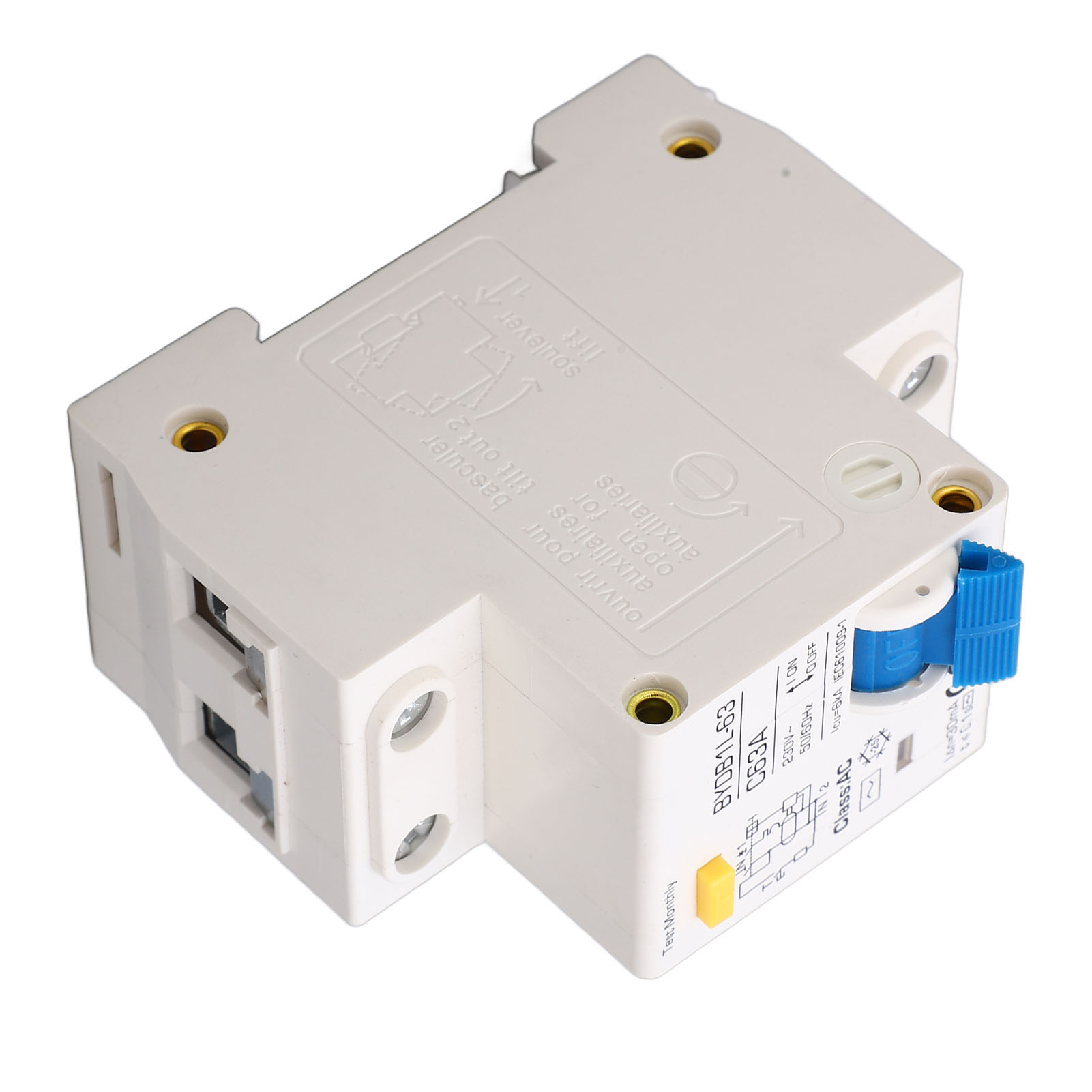 Fehlerstromschutzschalter 63 A 30 Ma 6 Ka 1p+n Typ Ac Din-schiene Automatischer Fehlerstromschutzschalter 230 V