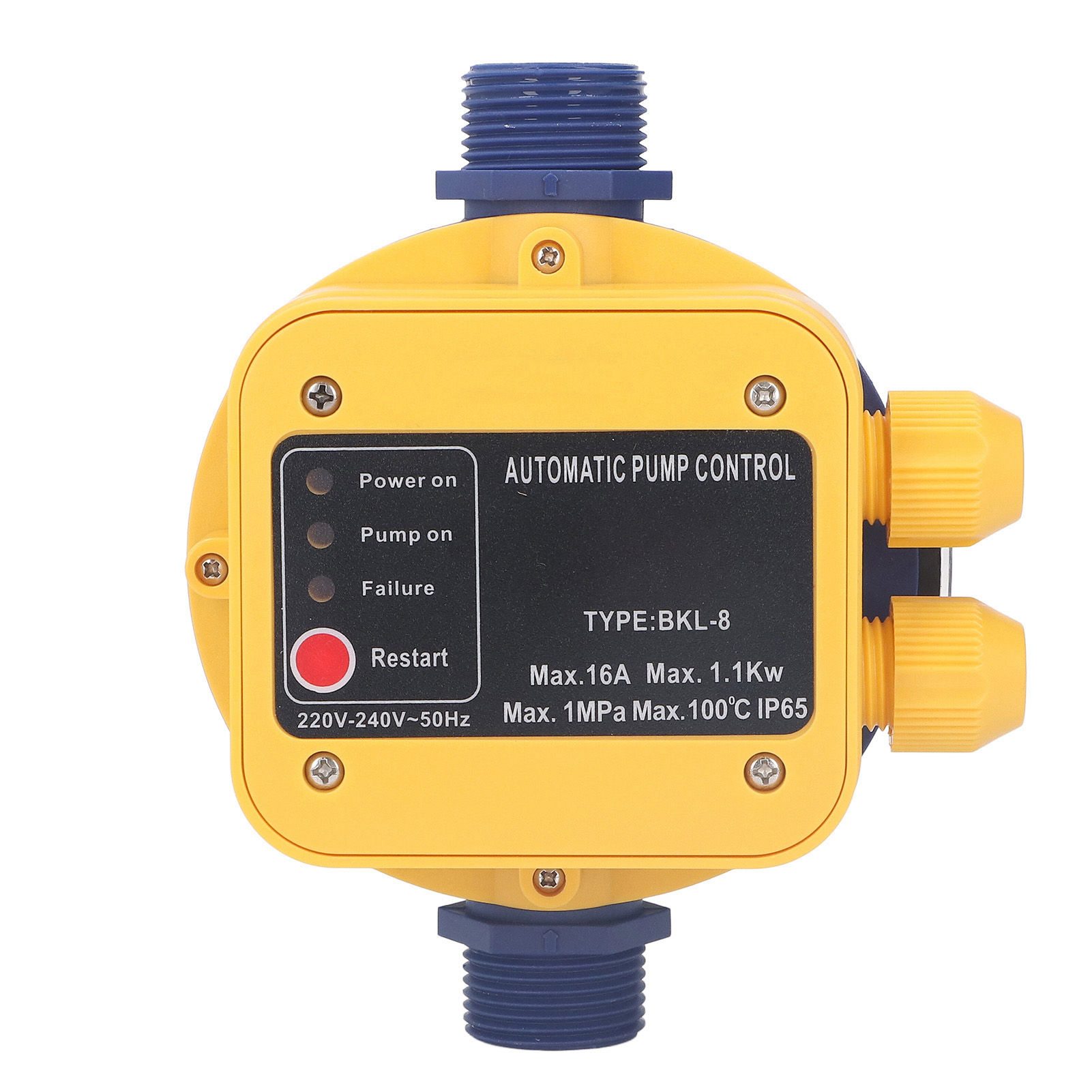 Elektronischer Druckregler Für Automatische Wasserpumpen, Einstellbarer 145-psi-schalter, Niederdruckschutz, 1,5–3,0 Bar, 220–240 V