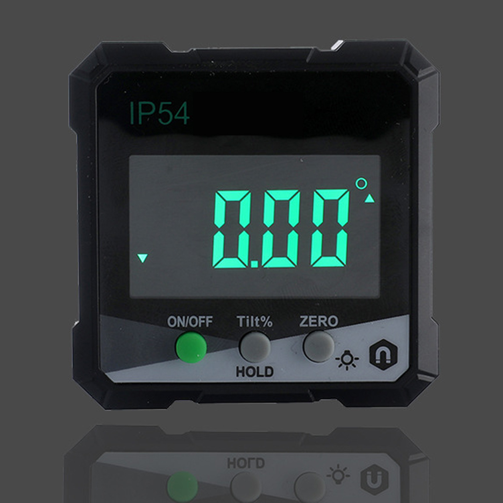 Dlw30 Grd 4x90° Digitales Neigungsmessgerät, Ip54, Magnetisches Lcd-display, Grüner Winkelmesser
