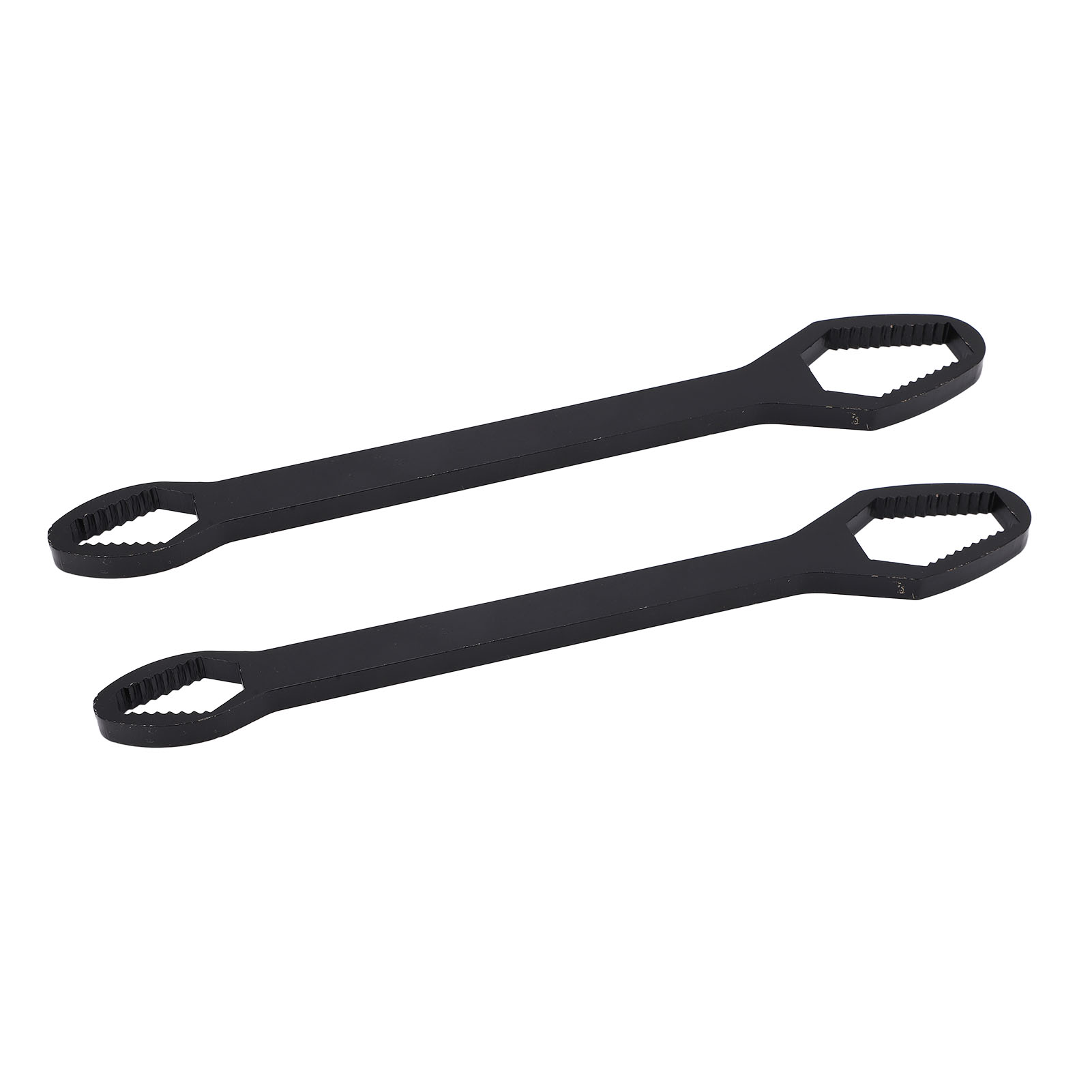 Doppelseitiger Verstellbarer Schraubenschlüssel, 260 Mm, Legierter Stahl, Selbstsichernd, Universell, Multifunktional, 2er-set, Verstellbar Für Wartungsarbeiten, Schwarz