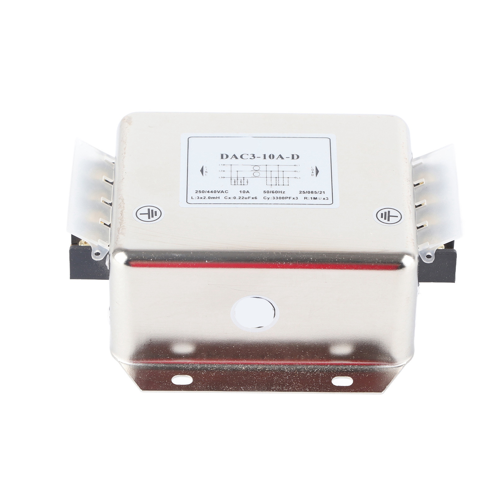 Dreiphasen-3-leiter-10-a-filter Für Stromleitungen, Elektronische Bauteile, Ac 250/440 V, 50/60 Hz, Klemmenblock