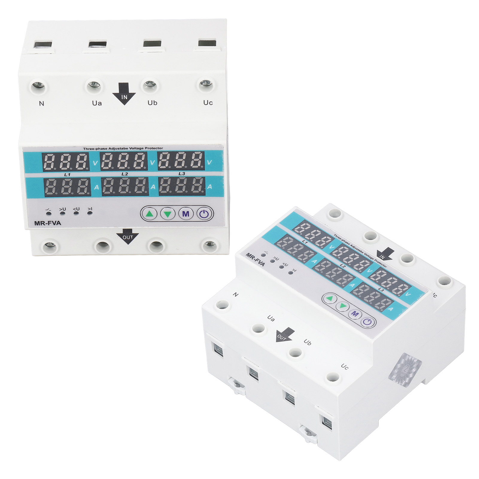 Einstellbarer 63-a-drehstrom-220-v-spannungsschutzschalter, Überspannungs- Und Unterspannungsschutzgerät Für Den Hausgebrauch Mit Automatischer Rückstellung