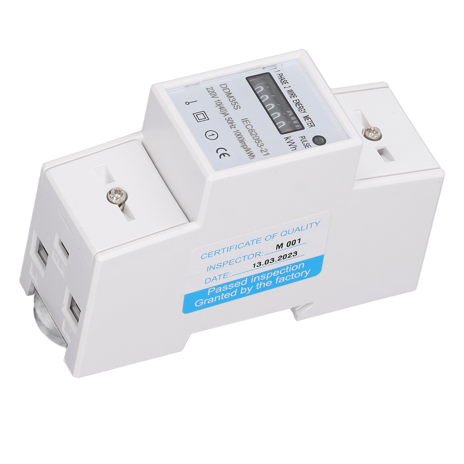 Digitaler Einphasen-stromzählerprüfer, Din-schiene, 10–40 A, 220 V, Digitaler Energieverbrauchsmonitor