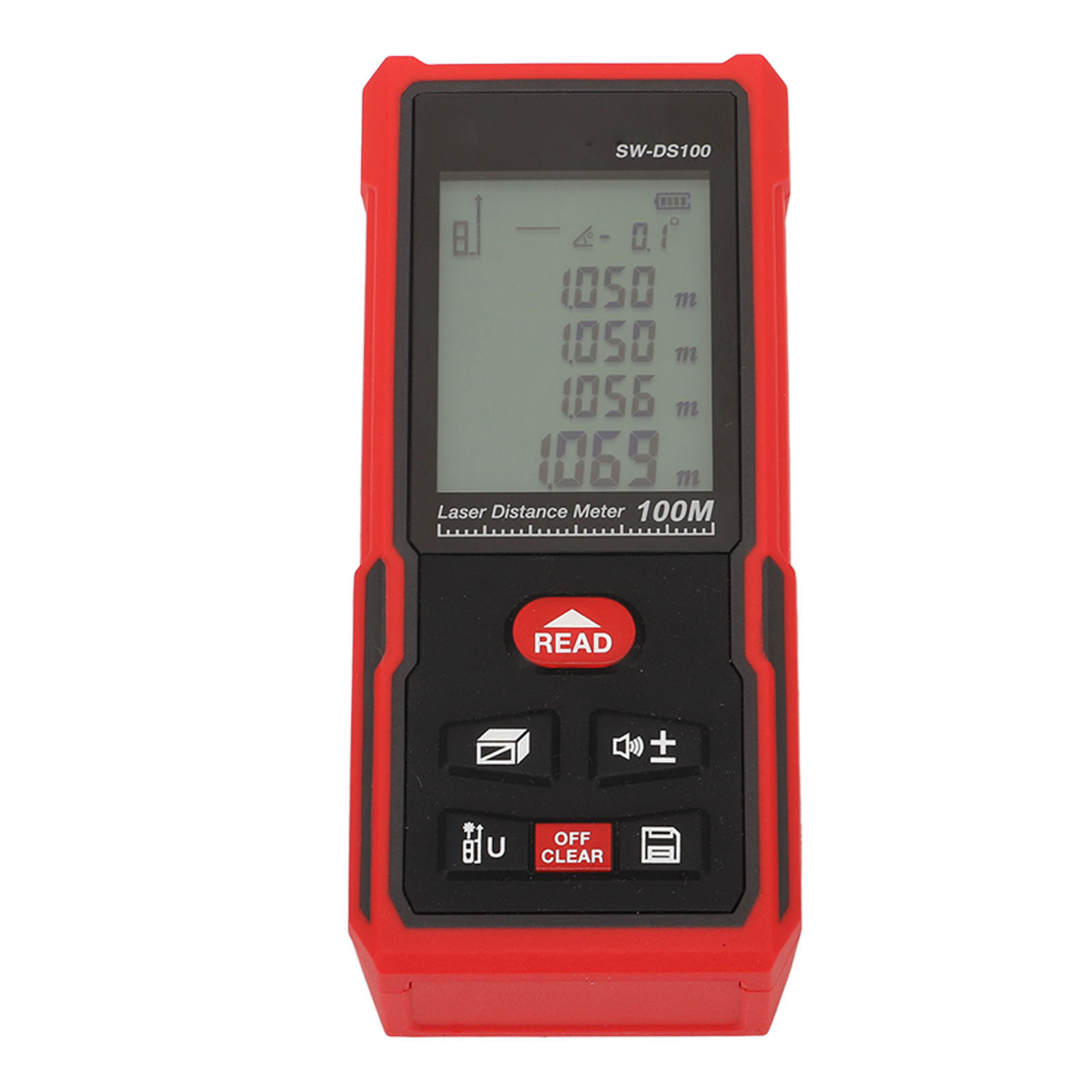 Tragbarer Laser-entfernungsmesser, Schnelle Und Präzise Messung, Infrarotbereich 630–670 Nm, Reichweite 100 M / 328 Fuß
