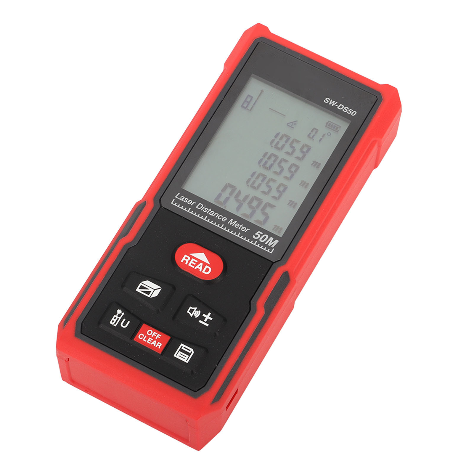 Tragbarer Laser-entfernungsmesser, 50 M, Schnelle Und Präzise Messung, Infrarot 630–670 Nm, Digitale Anzeige, 50 M Reichweite, Handmessgerät