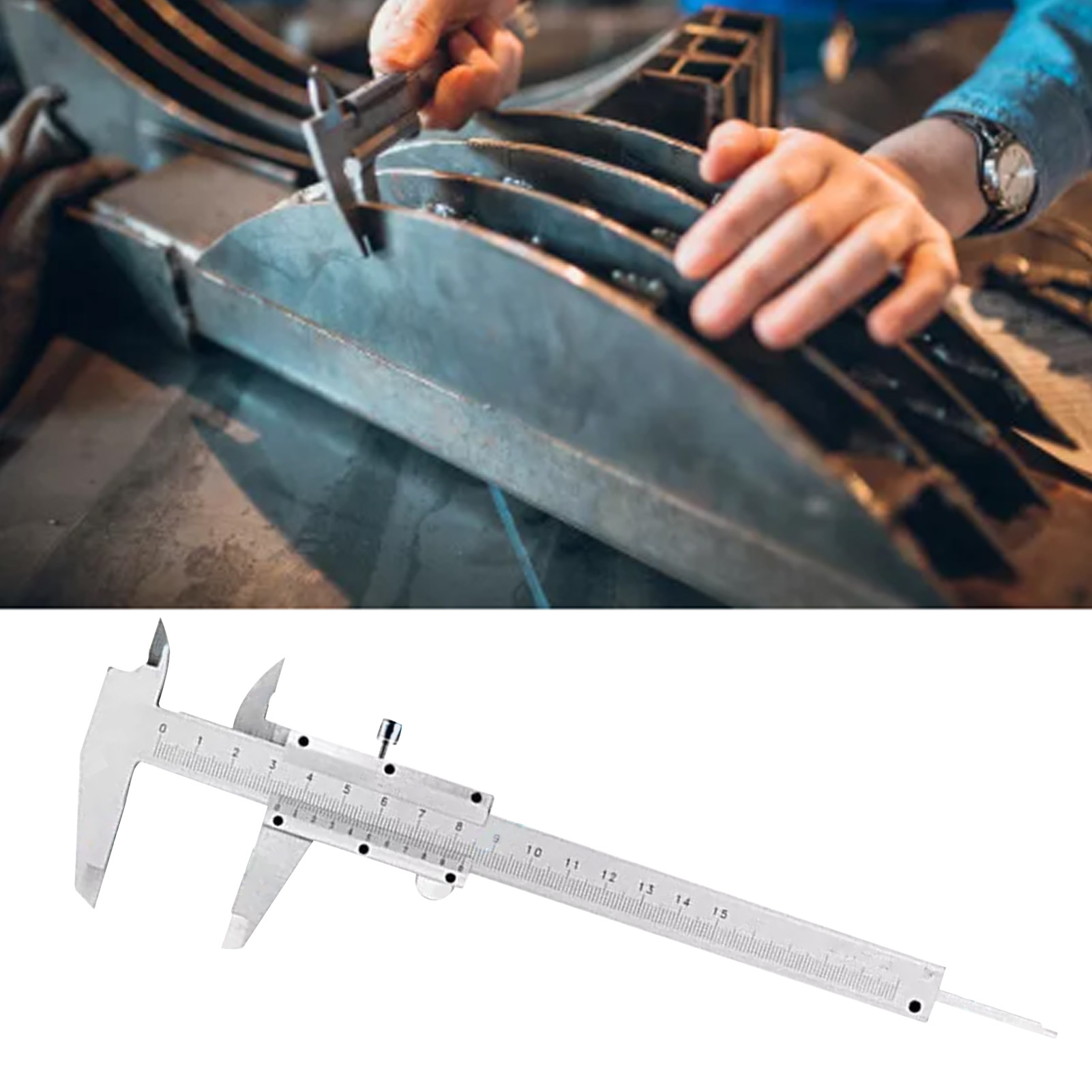 Messschieber Aus Kohlenstoffstahl (0-150 Mm), Hochpräzises Messinstrument, Metrologiewerkzeug Für Reparaturen Und Heimwerkerarbeiten.
