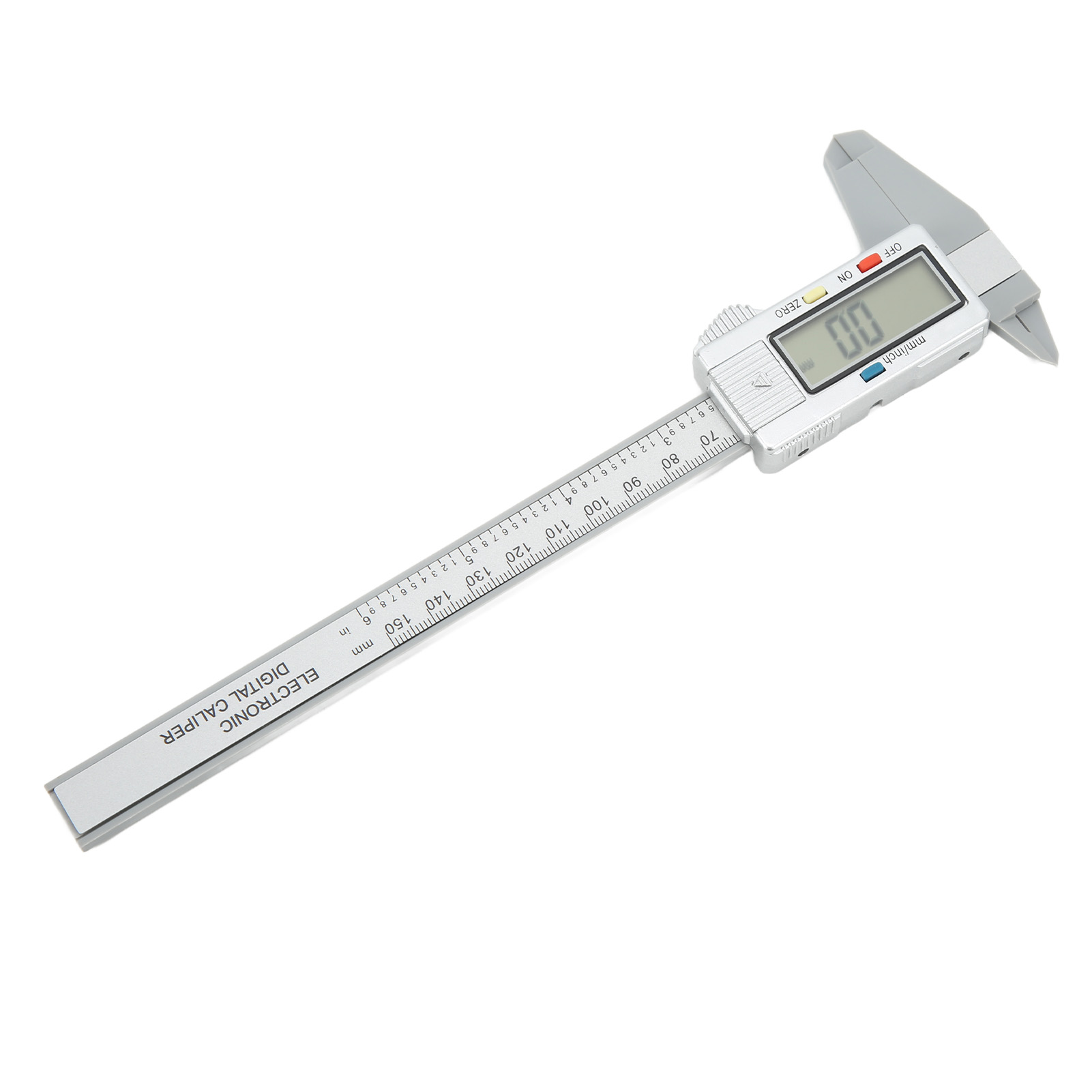 Elektronischer Digitaler Messschieber (150 Mm, 6 Zoll), Lcd-display, Messwerkzeug Mit Zoll/millimeter-umrechnung, Pa66 Silber